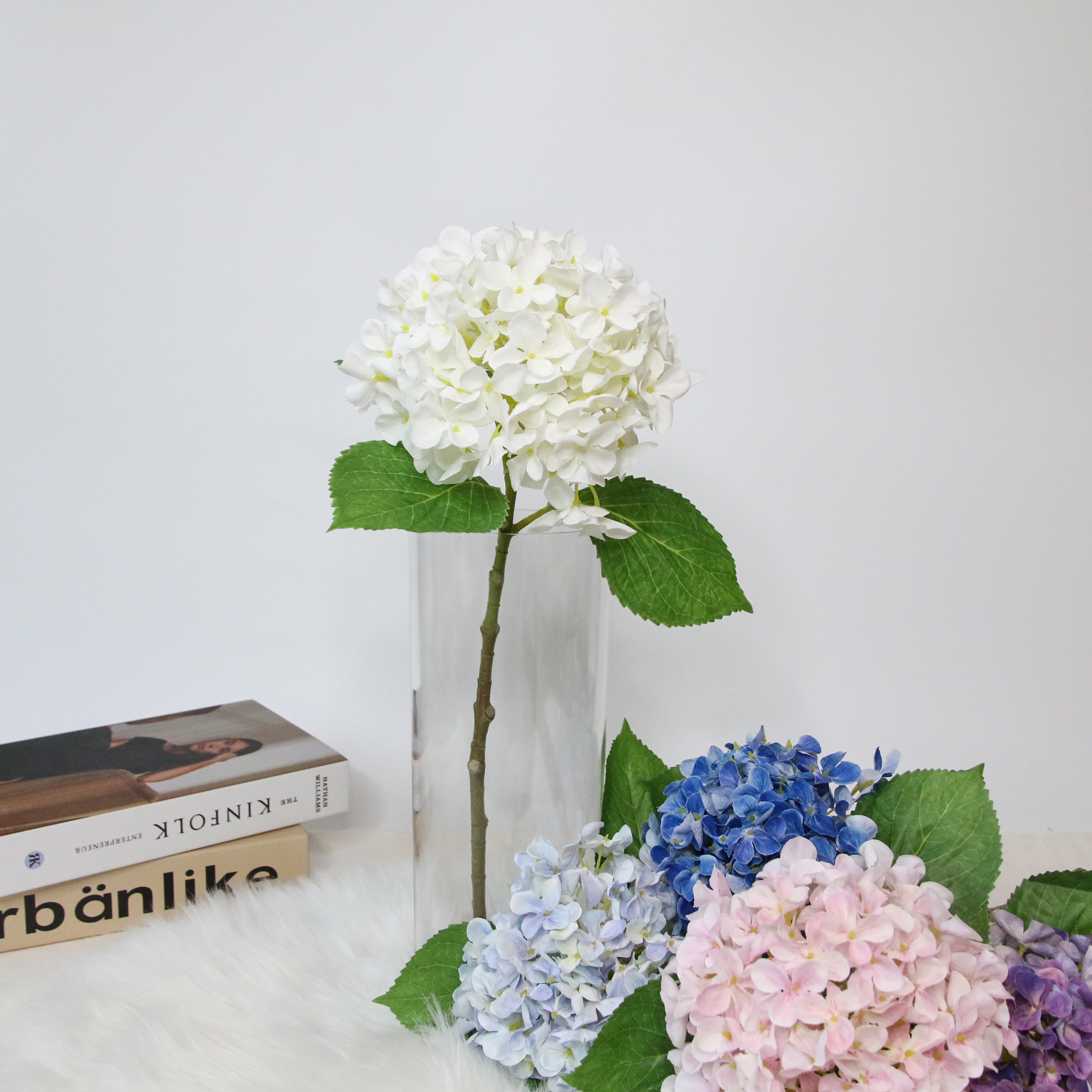 人造花 3葉碎花繡球  L45 5色