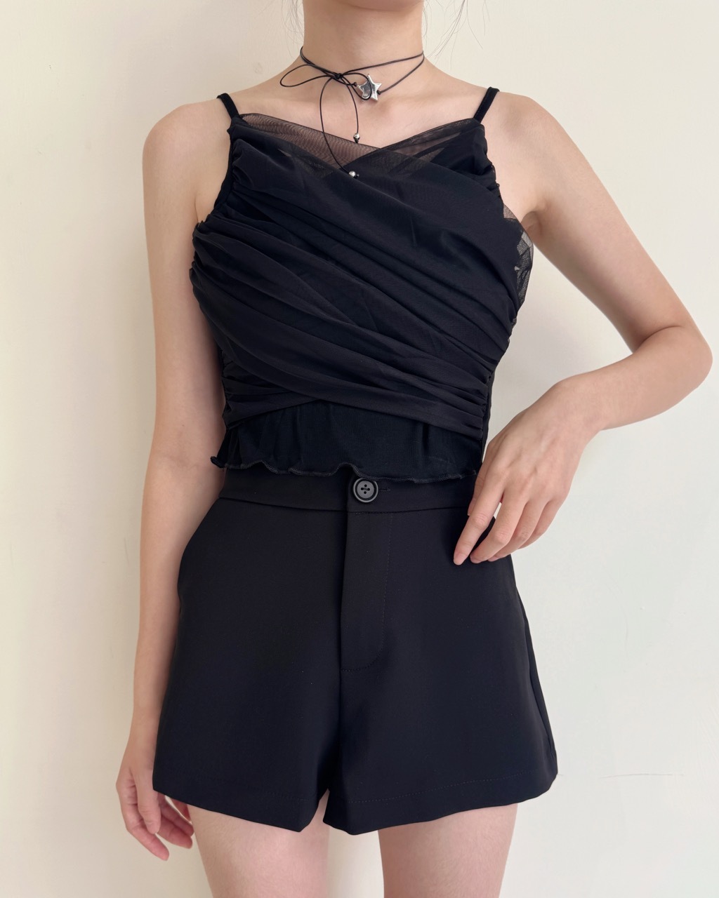 超顯腿瘦西裝短褲-8004