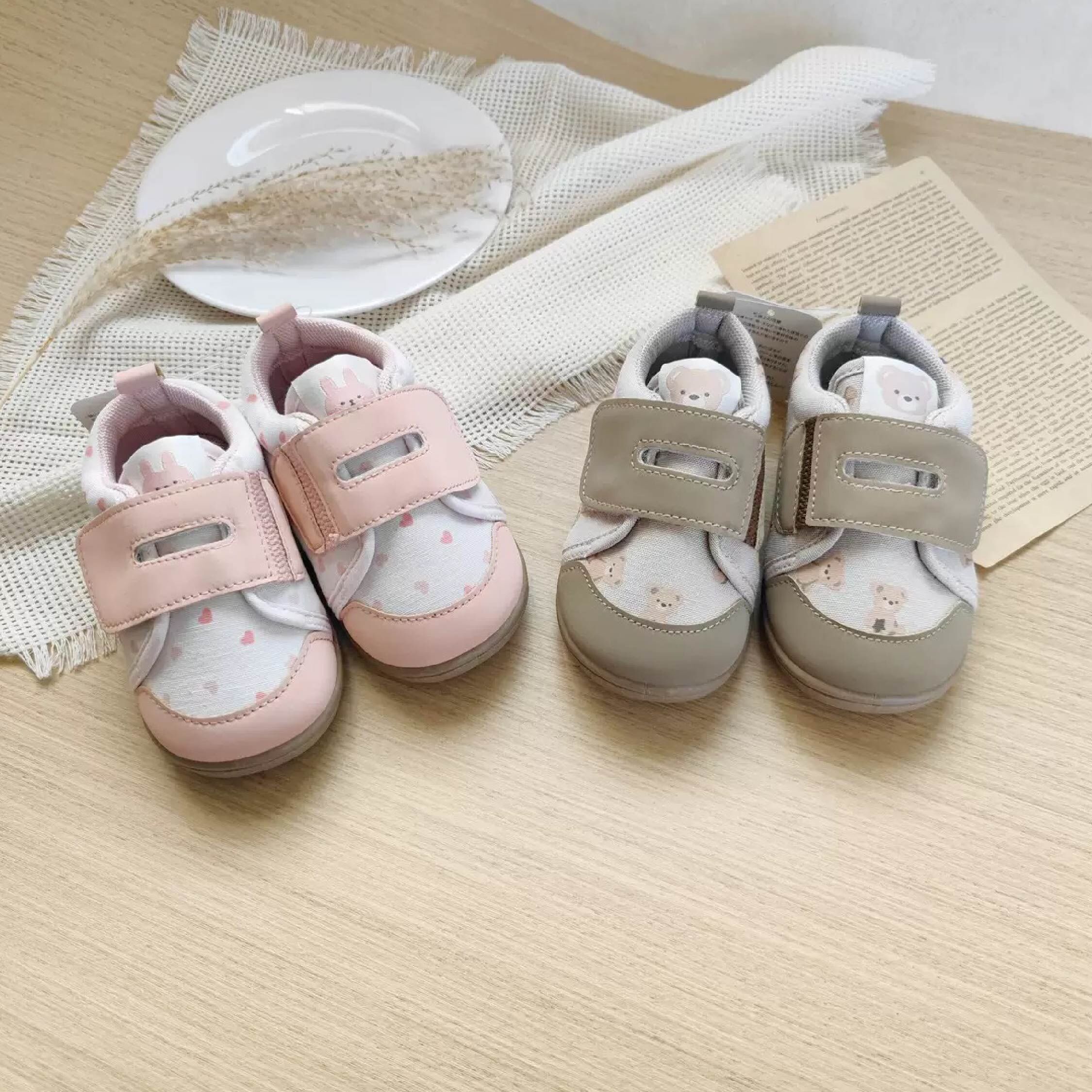 【JA4107】印花熊兔學步鞋＊二色