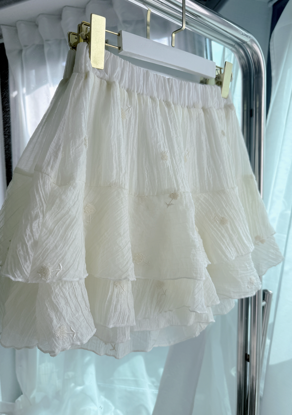 *BJ2 MADE SERIES* THE DANDELION EMBROIDERY RIBBON SKIRT KR 0902