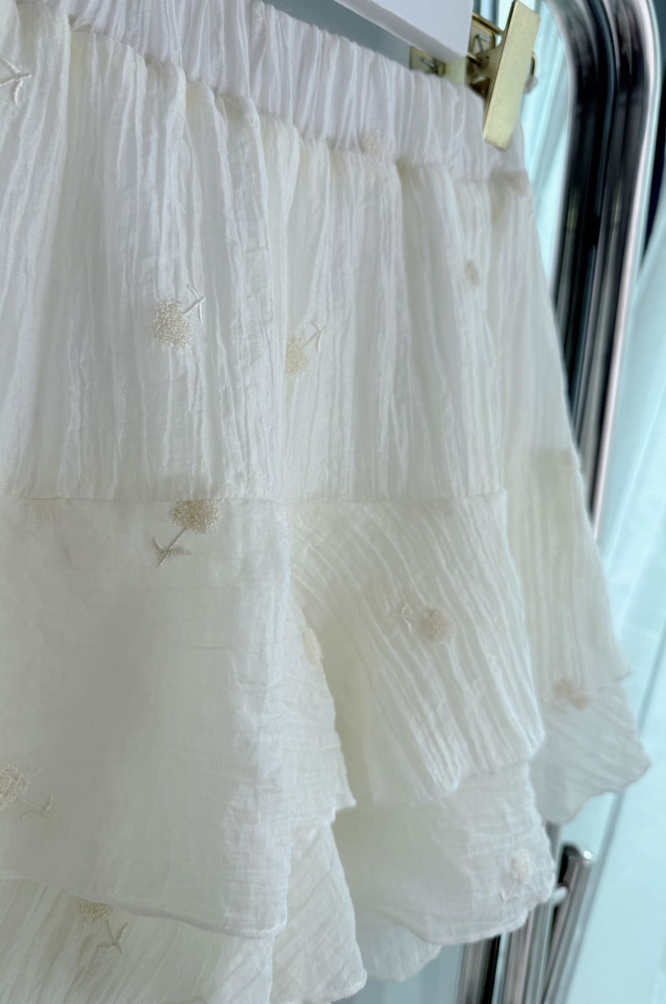 *BJ2 MADE SERIES* THE DANDELION EMBROIDERY RIBBON SKIRT KR 0902