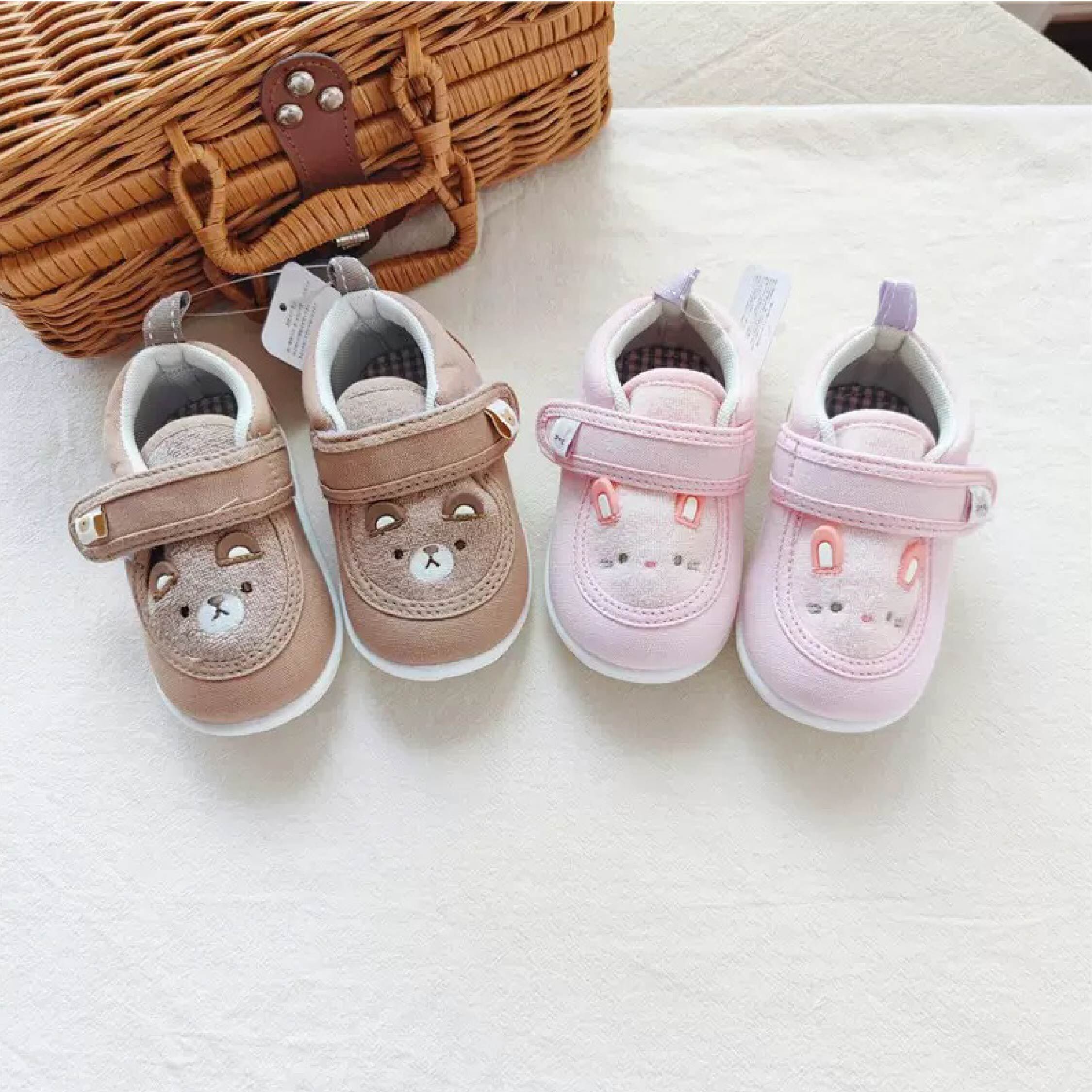 【JA4106】毛毛兔熊學步鞋＊二色