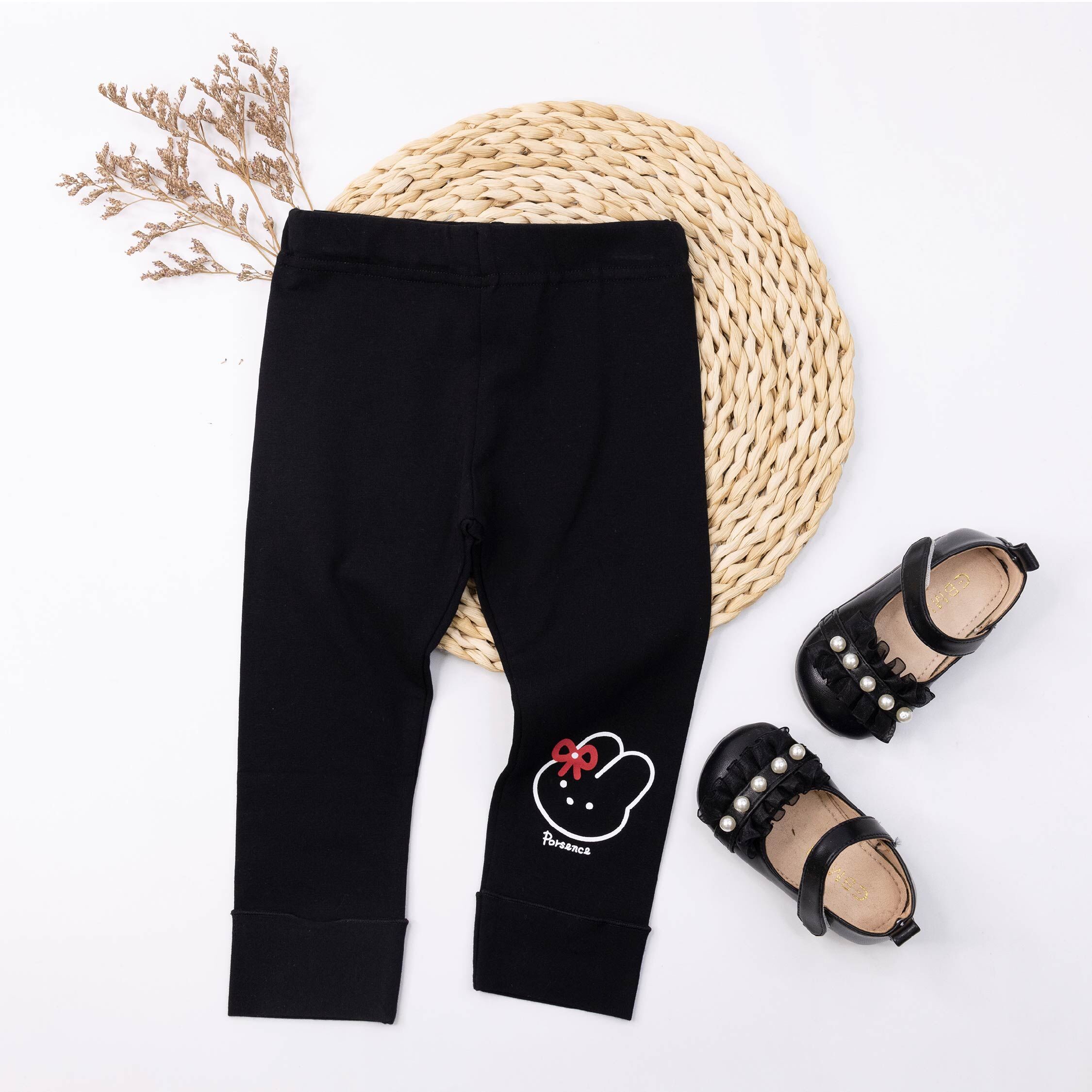 波紳士【12560】蝴蝶結兔兔反褶設計長褲＊二色