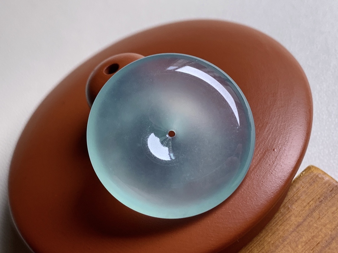 翡翠玻璃種晴水懷古 (25mm直徑),天然翡翠A玉, 緬甸玉, Jade, Jadeite