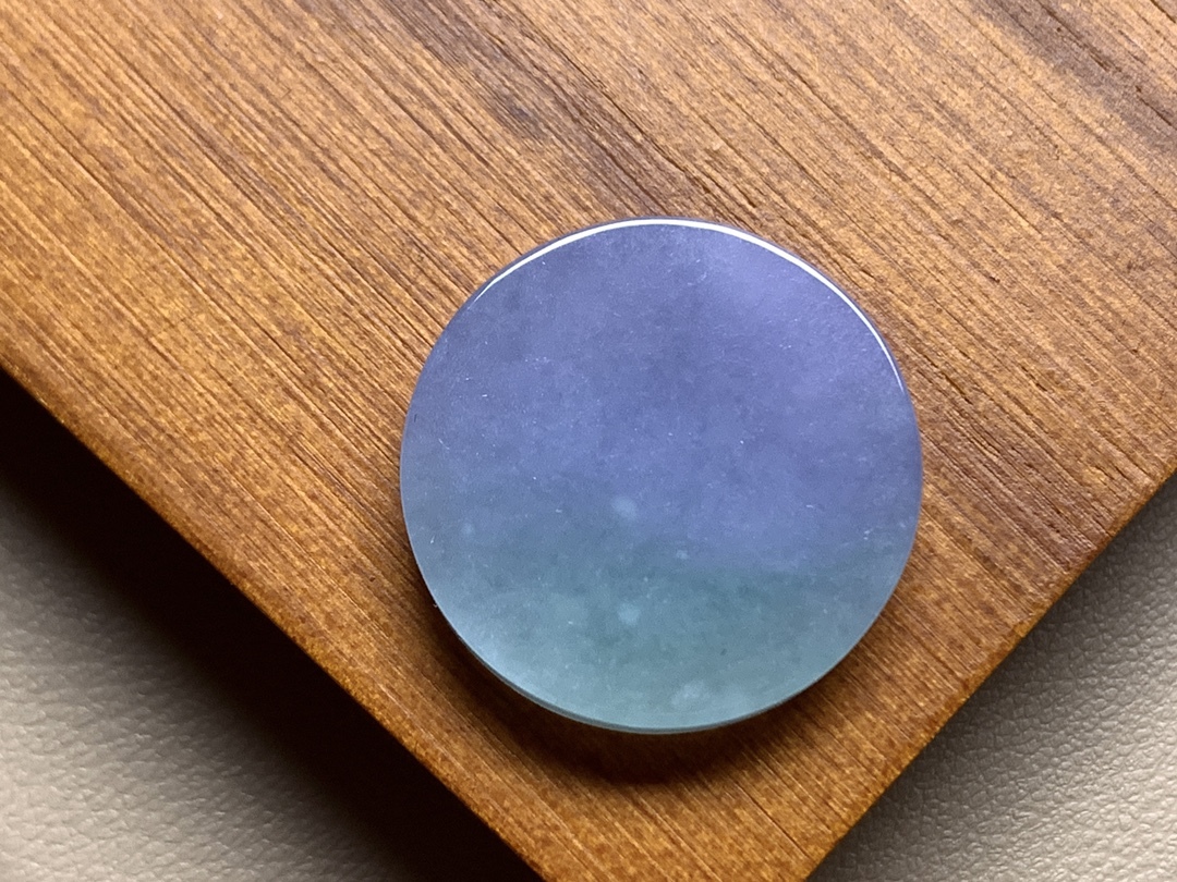 翡翠冰種春彩素牌 (23.8mm直徑),天然翡翠A玉, 緬甸玉, Jade, Jadeite