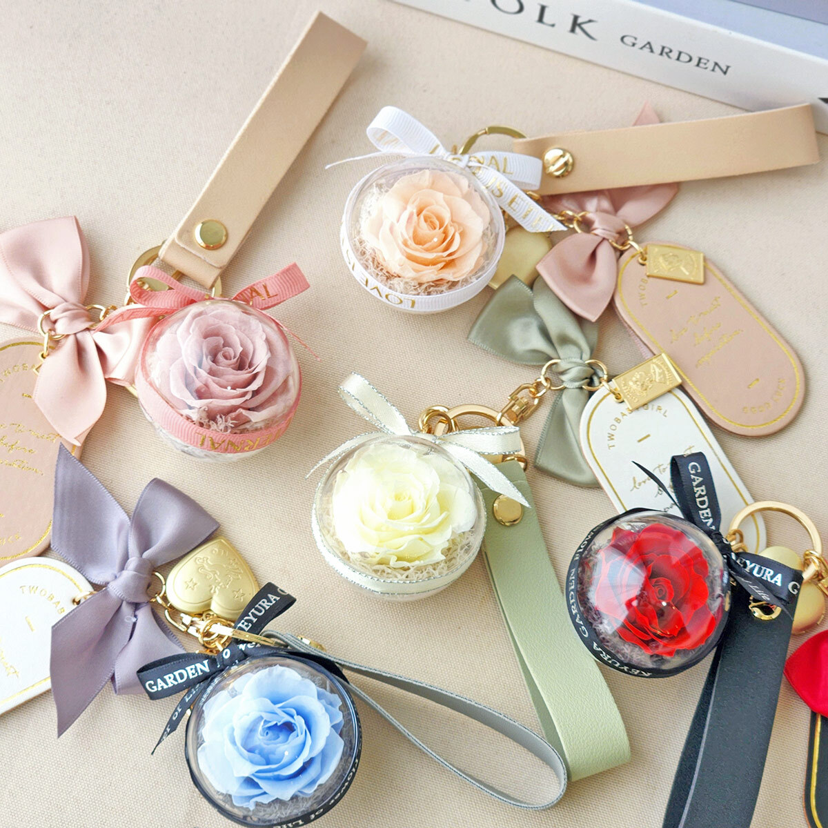 F08｜永生玫瑰鑰匙圈