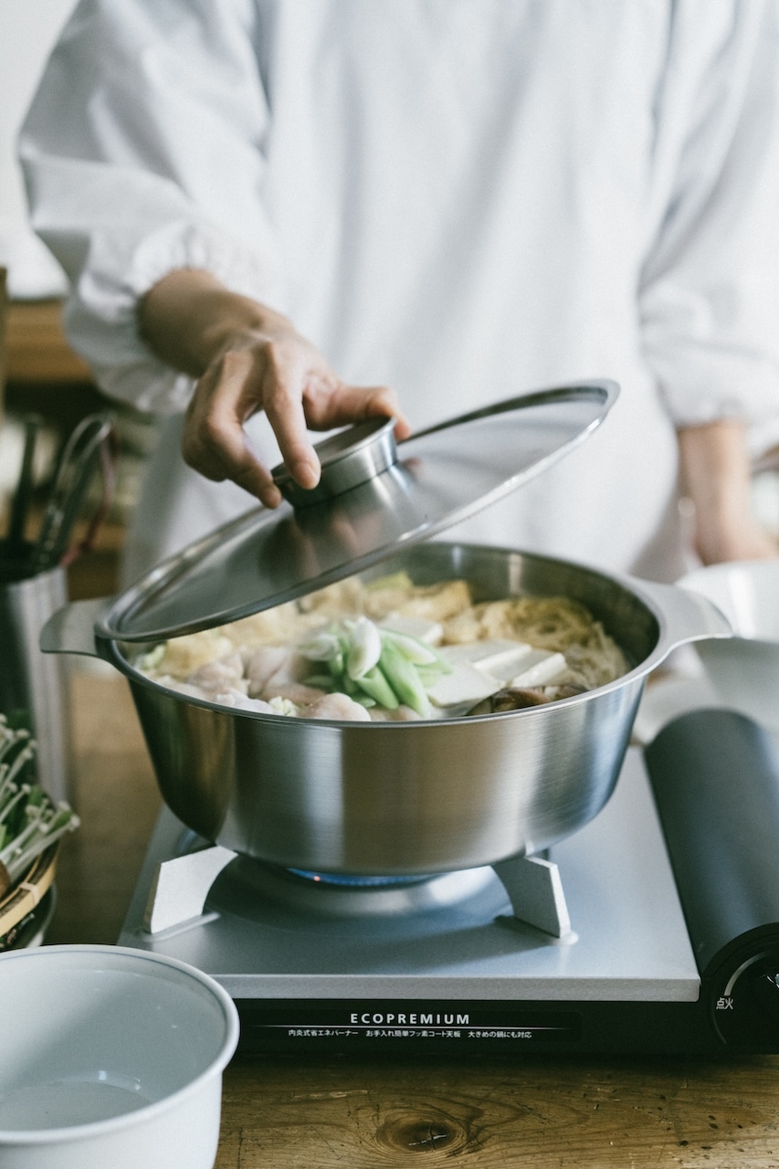 吉川金屬YOSHIKAWA日本製寬口霧面不鏽鋼涮涮鍋