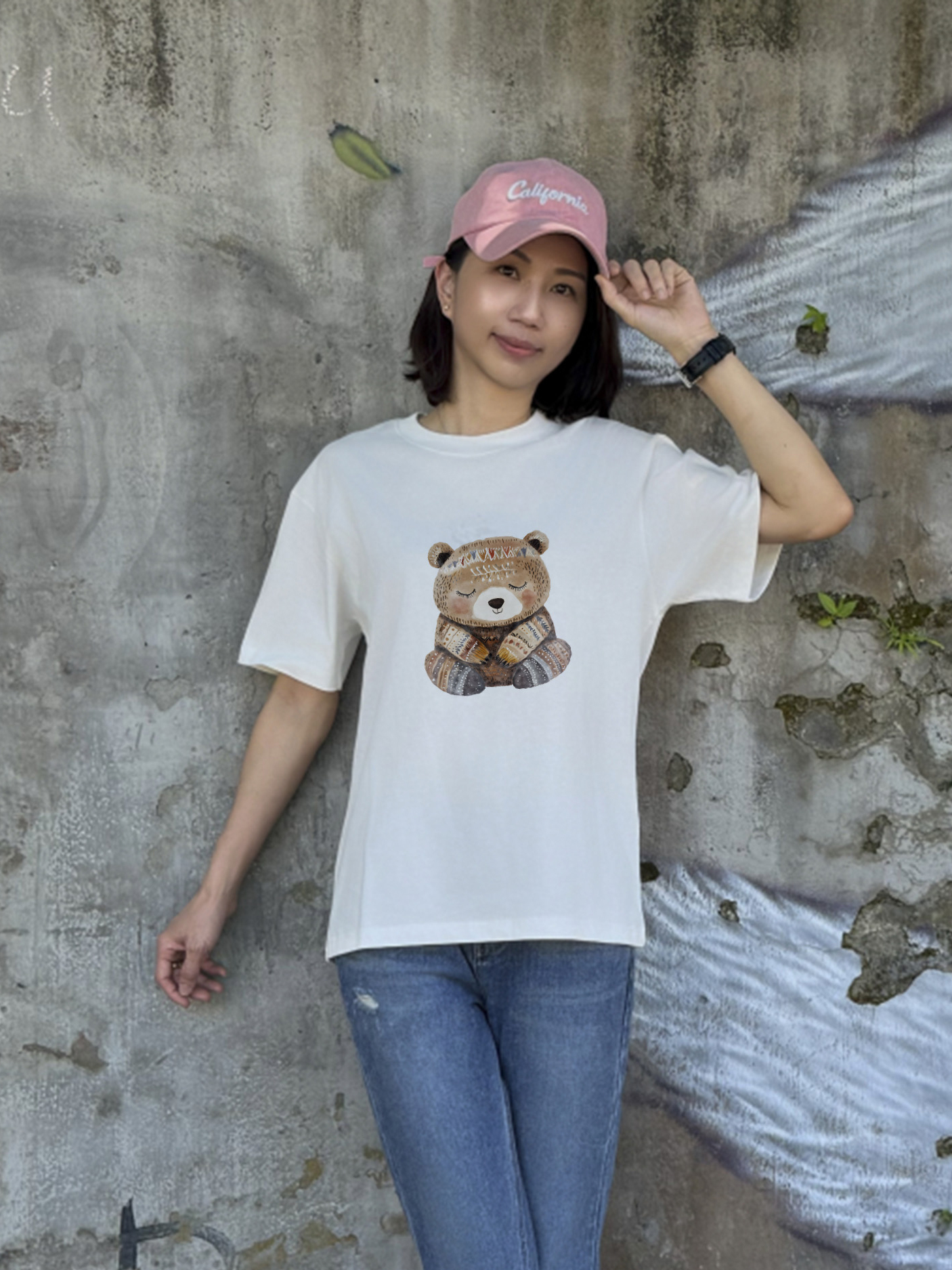 療癒感滿分★可愛小熊插畫棉T