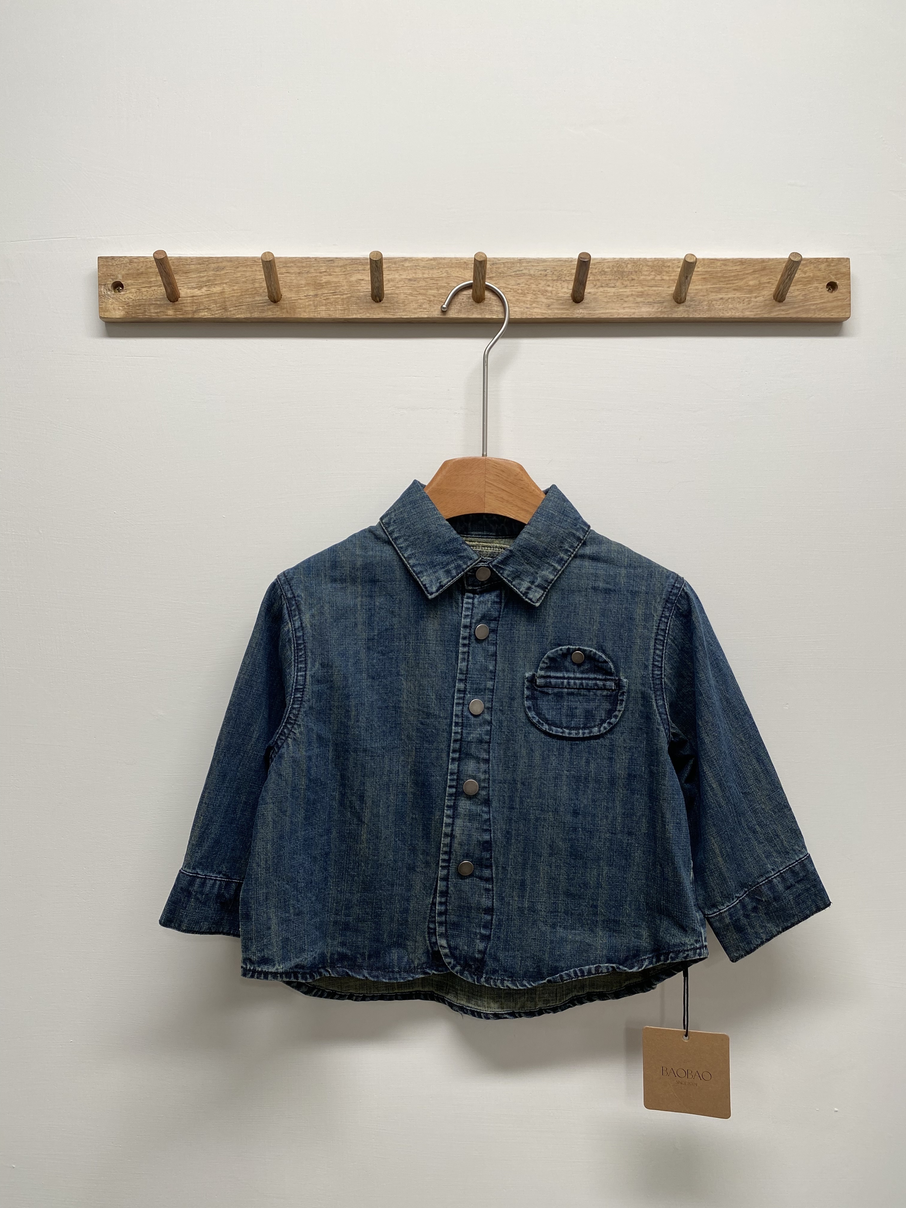 A02899洗舊牛仔襯衫