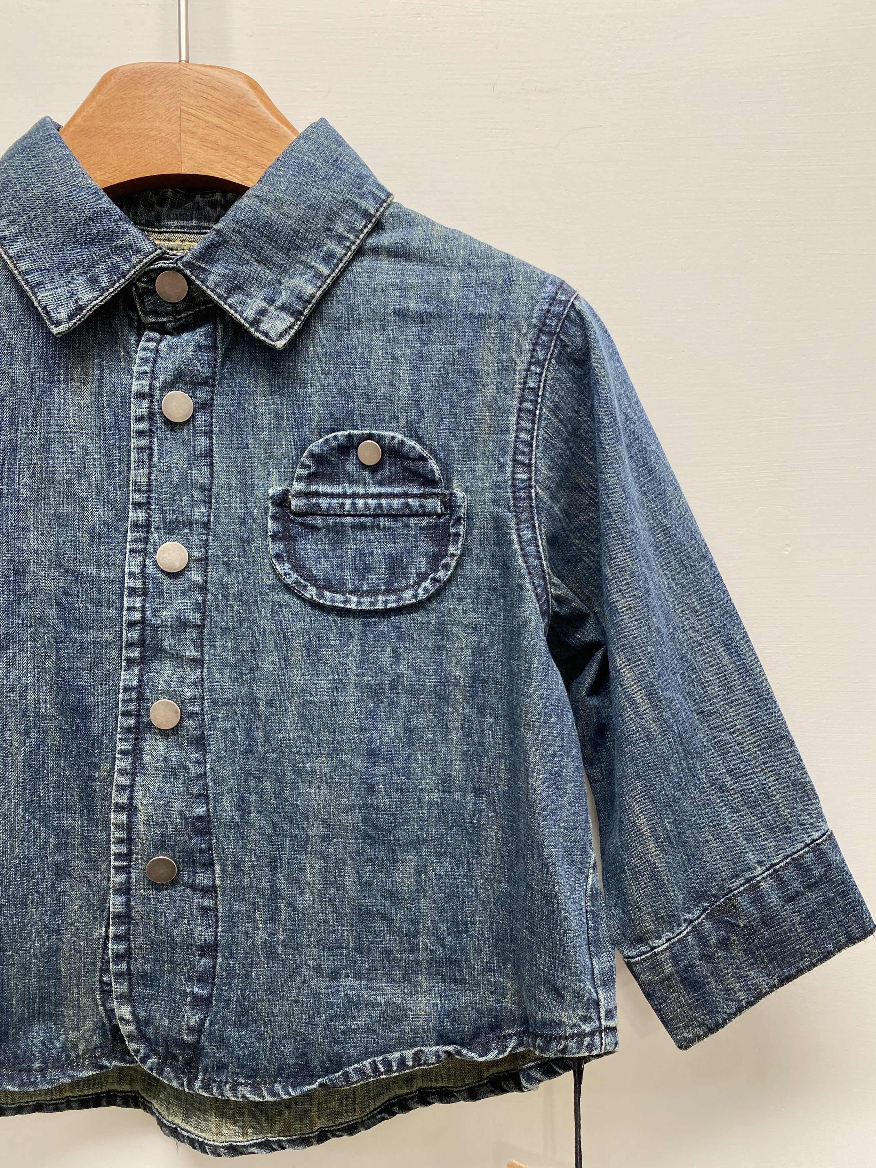 A02899洗舊牛仔襯衫