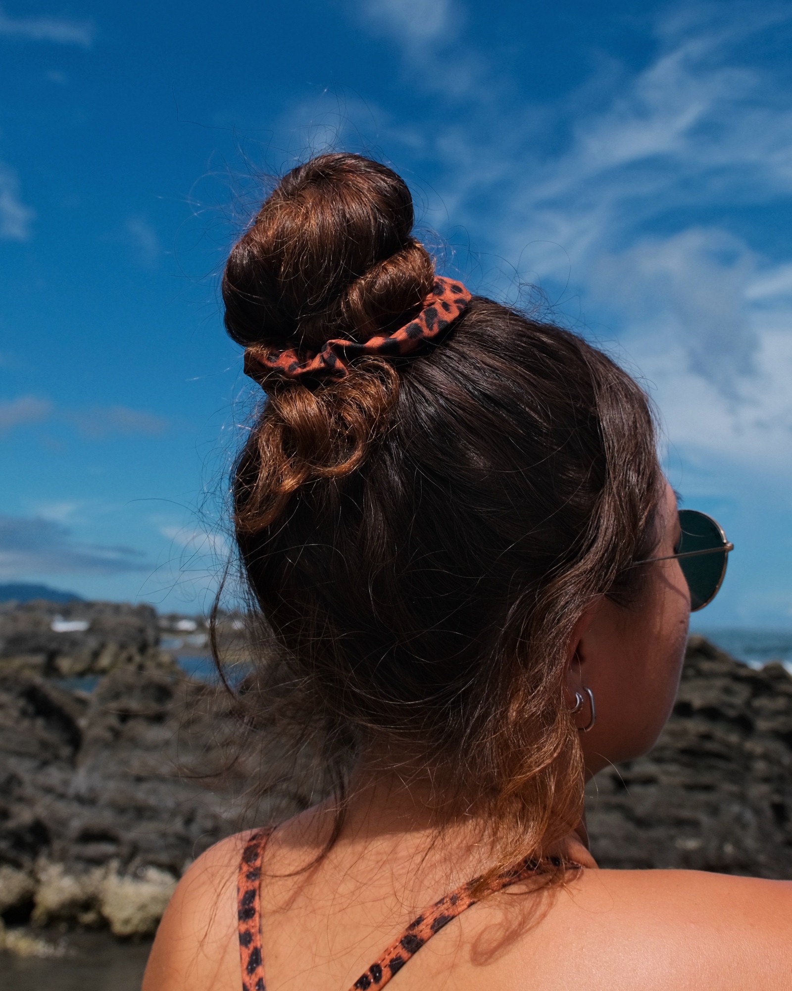 【巧克力豹紋】時尚大腸髮圈