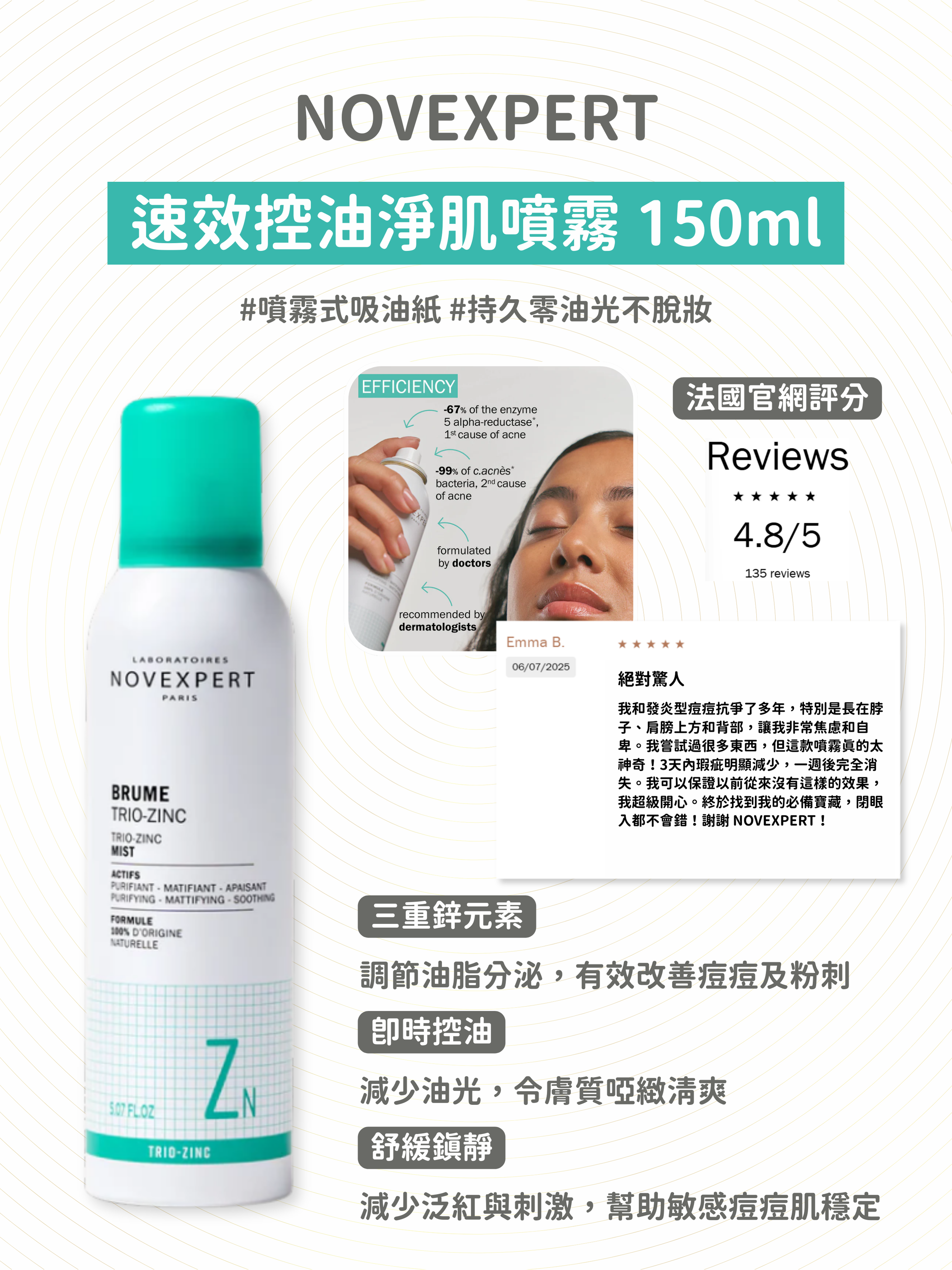 Novexpert - 速效控油淨肌噴霧 150ml