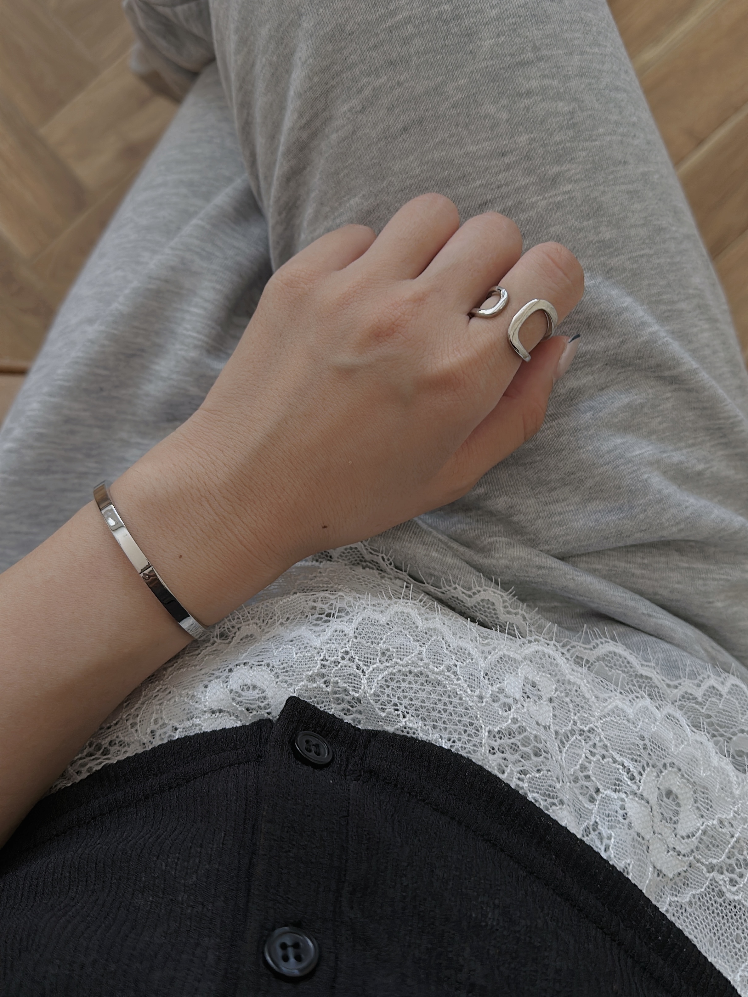 S925 round open ring