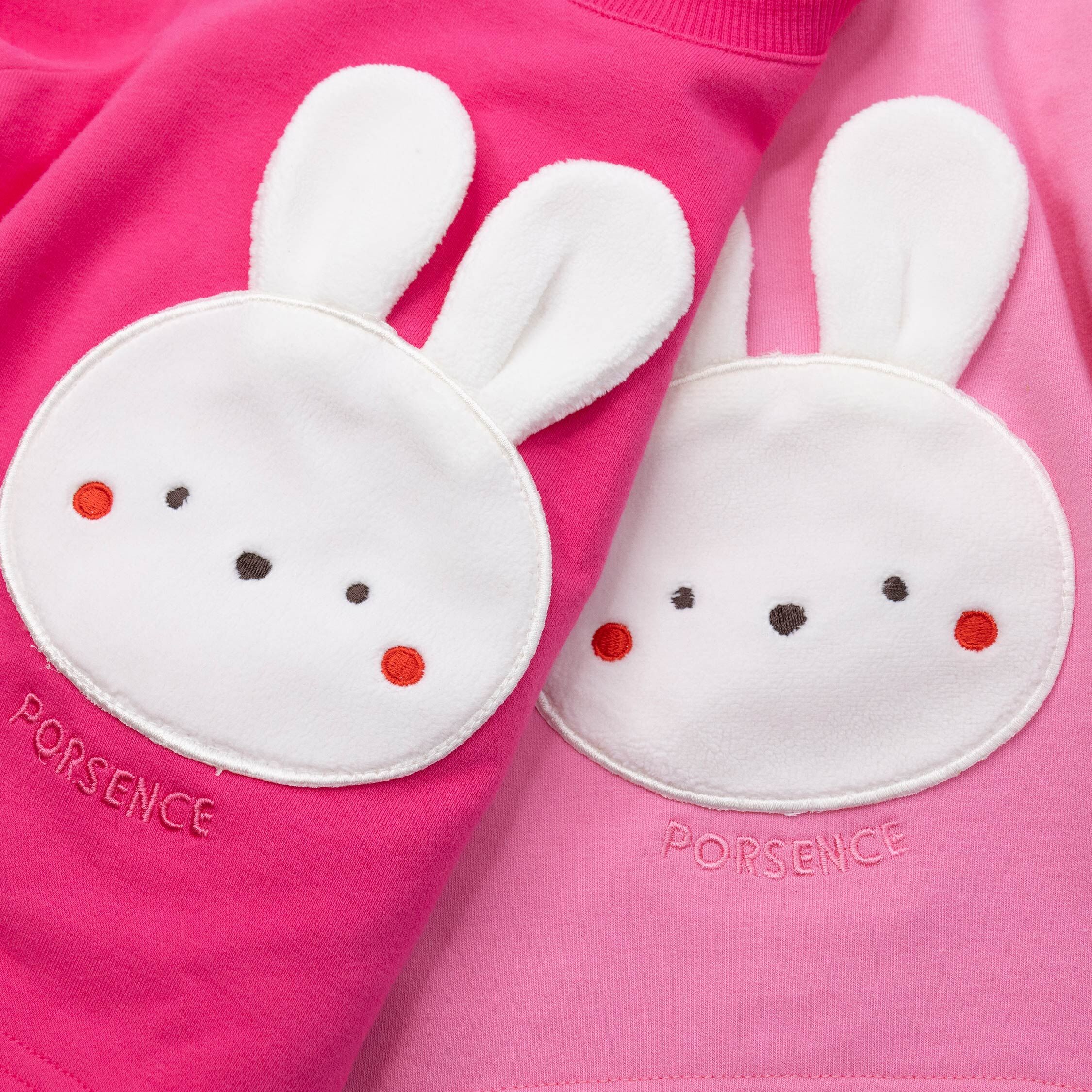 波紳士【12543】害羞絨毛兔兔圓領上衣＊二色