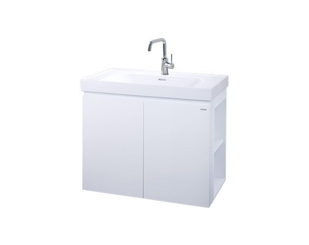 凱撒 簡約時尚 FFC 臉盆浴櫃組LF5358,EH05358CRP(右)/CLP(左)  純白-亮面