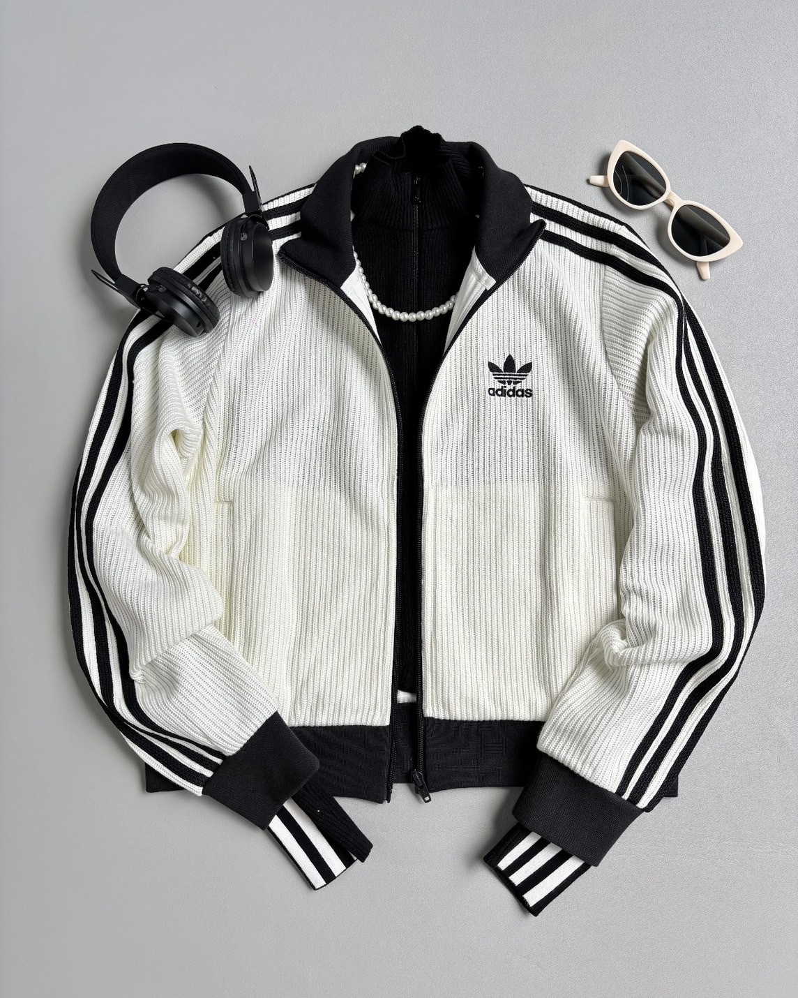 <秋冬新款>Adidas Originals Top KNIT TRACK 立領 針織 運動 外套 短版 3色