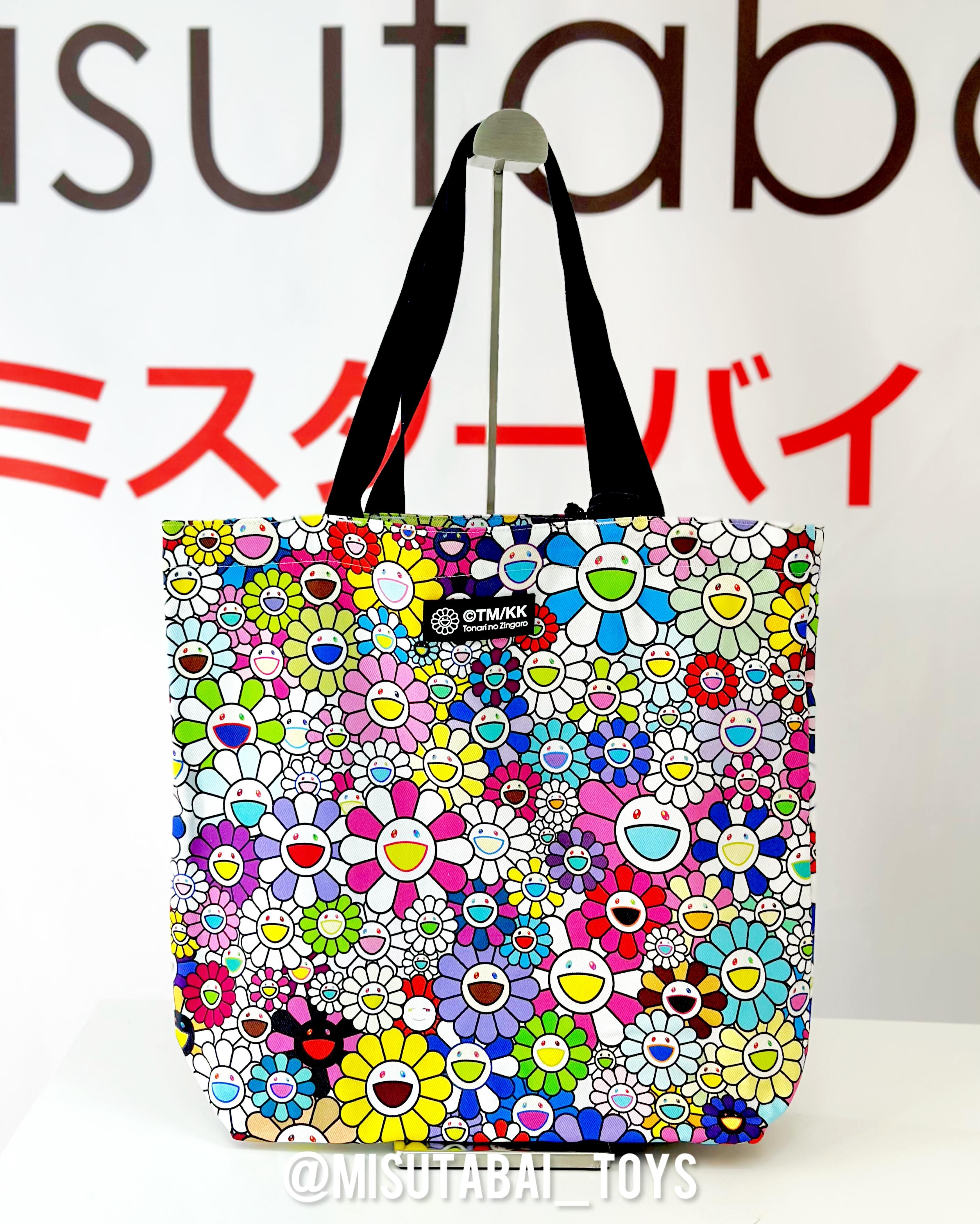 Murakami Takashi Multi-color Flowers Tote Bag