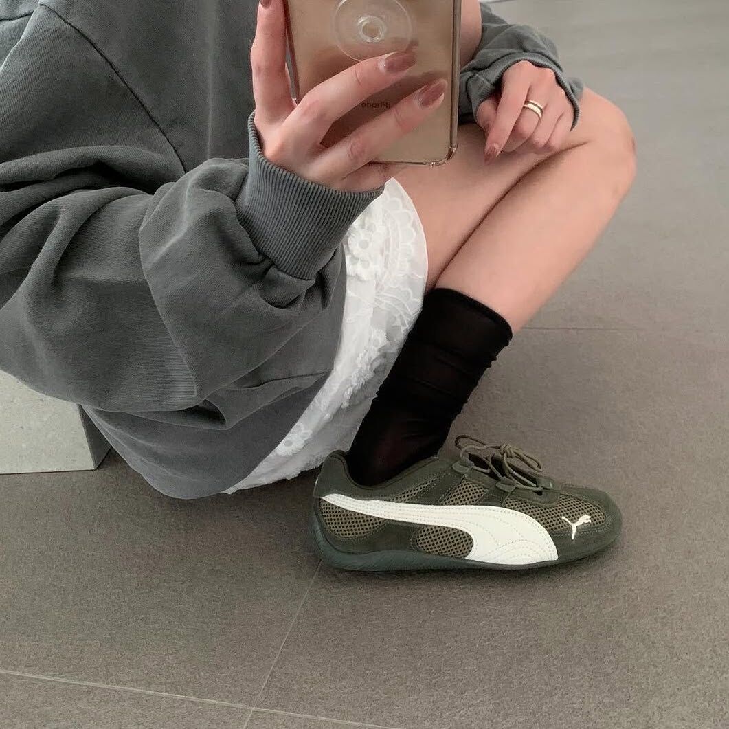 PUMA SPEEDCAT GO 賽車鞋 芭蕾舞鞋 涼鞋 橄欖綠 軍綠 網布 麂皮 女鞋 403589-07 / 預購