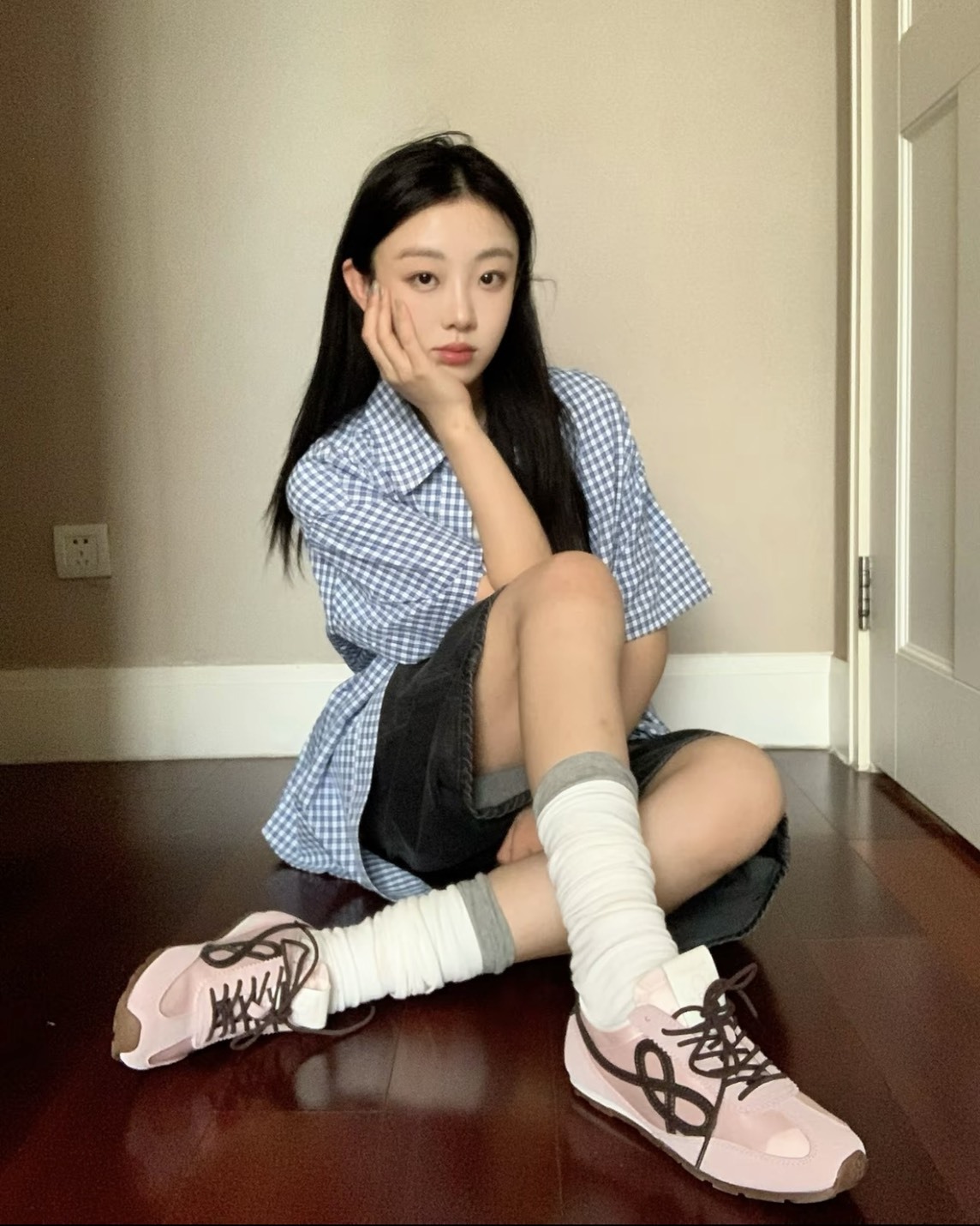 【預購】WE FLOWER 小花鞋 撞色德訓鞋 蜜桃粉 WF1113