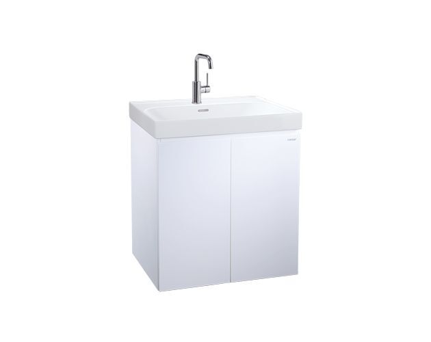 凱撒 簡約時尚 FFC 臉盆浴櫃組LF5356,EH05356CRP(右)/CLP(左)  純白-亮面