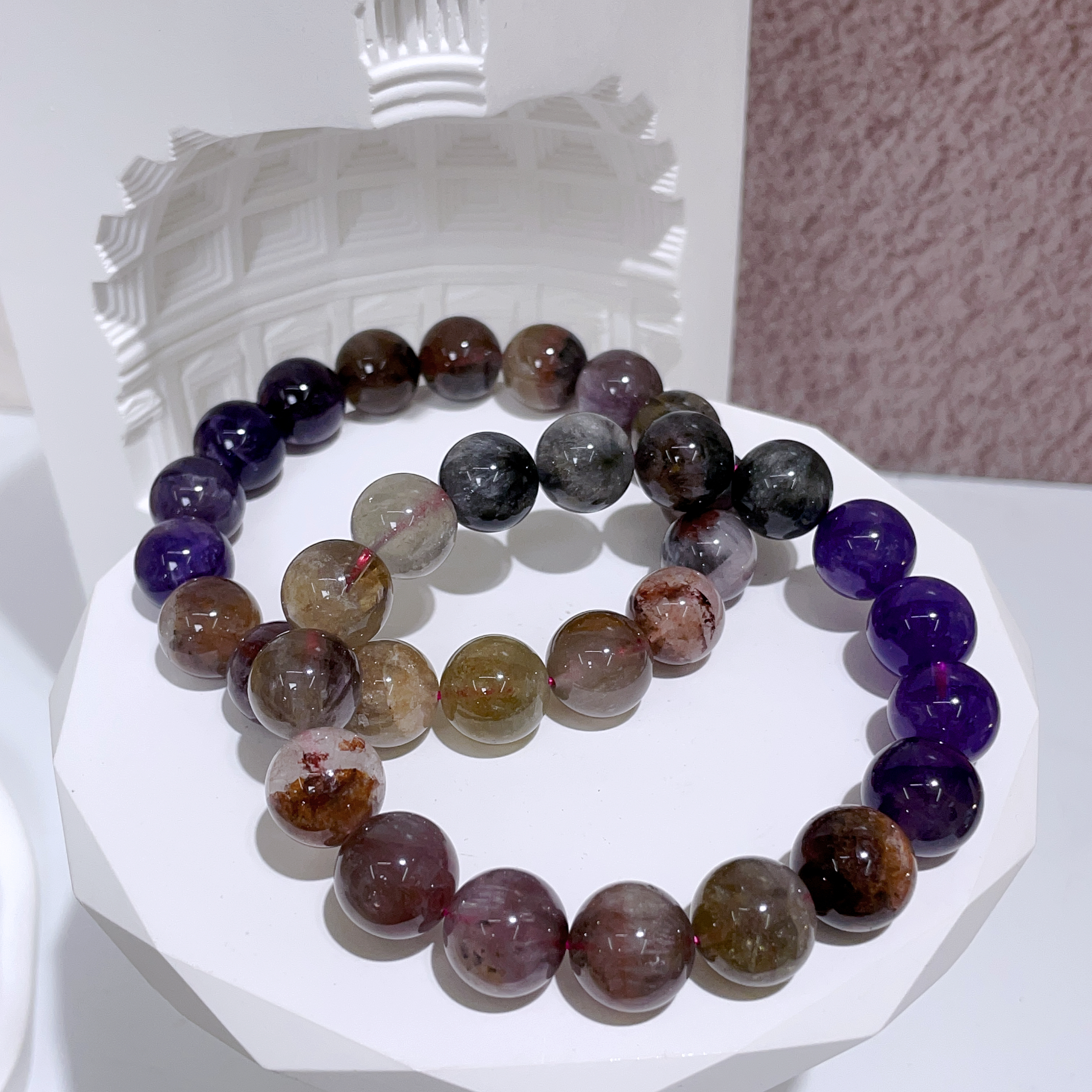 漸變多寶極光23手串 12+mm