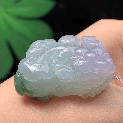 72338 翡翠飄花貔貅