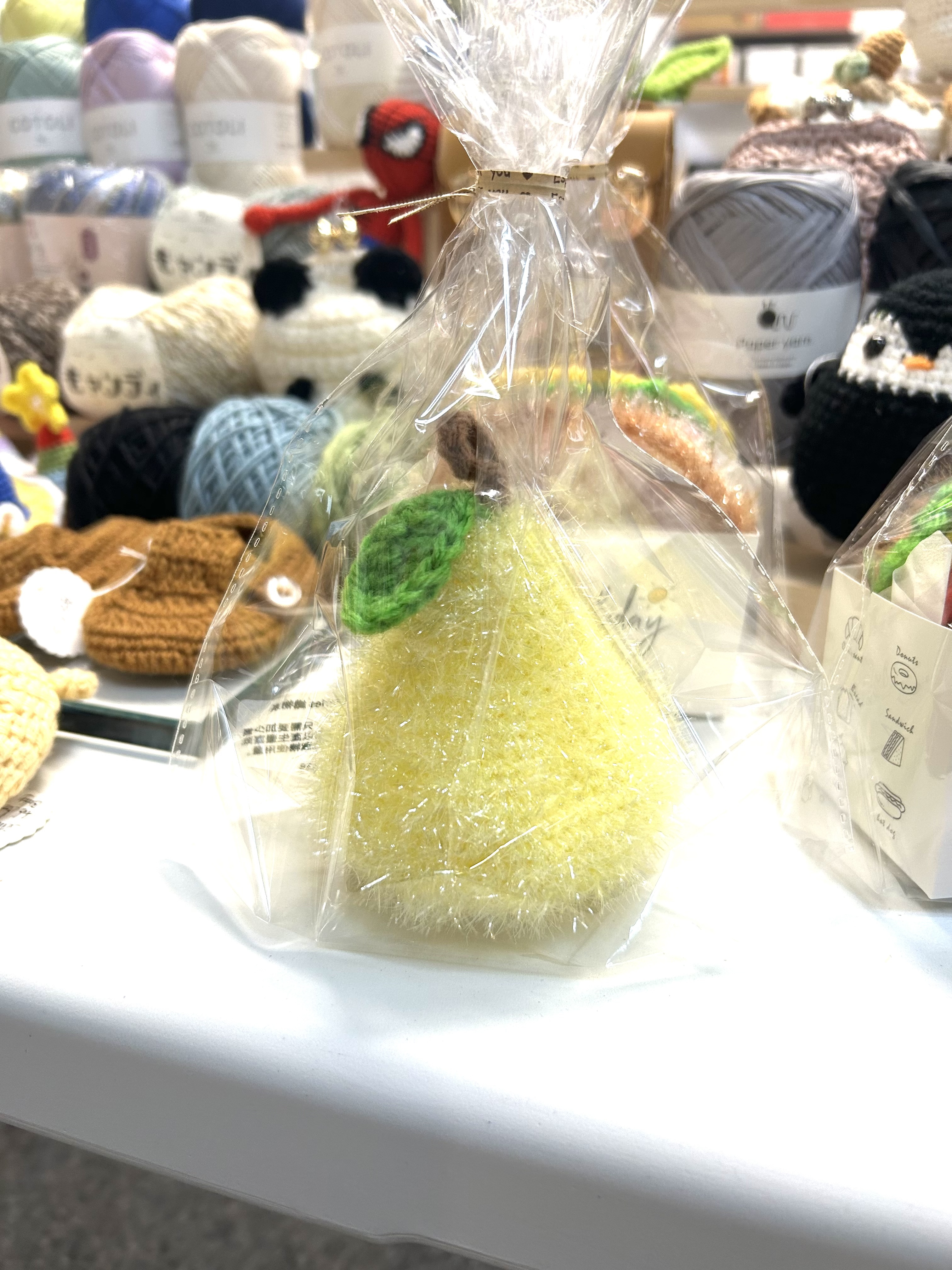 秋 梨 洗 碗 布 成 品