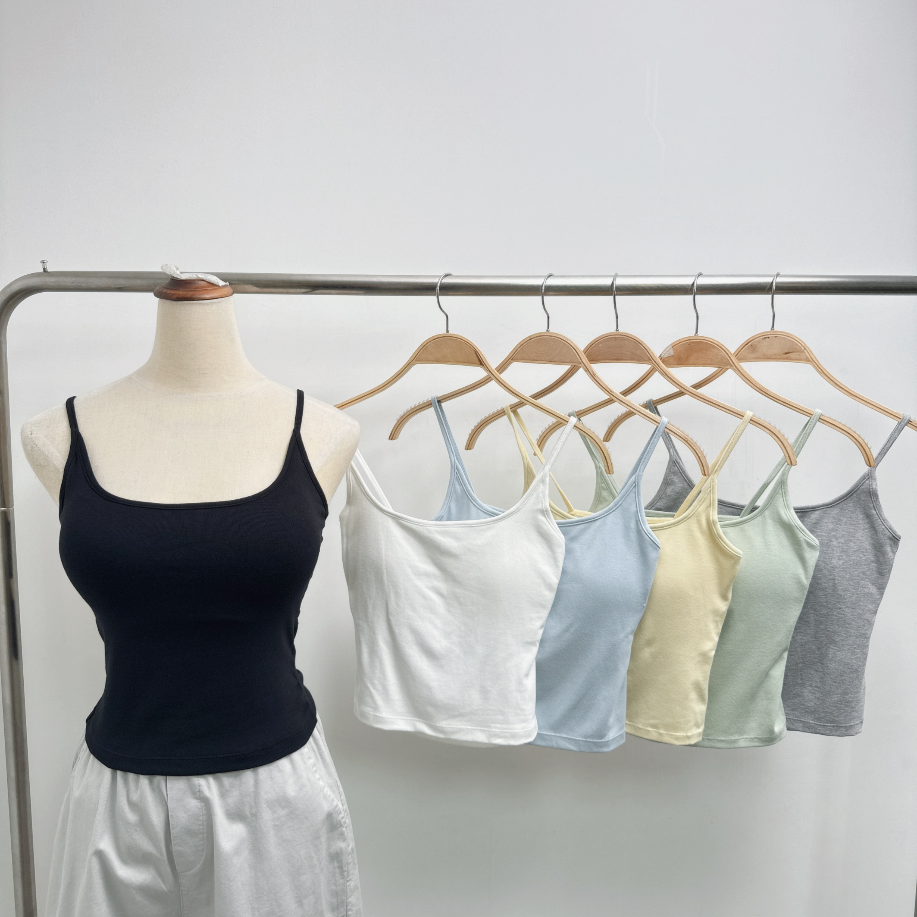 #11023-拼喱士開口露背固定杯吊帶打底 (C140-C145)