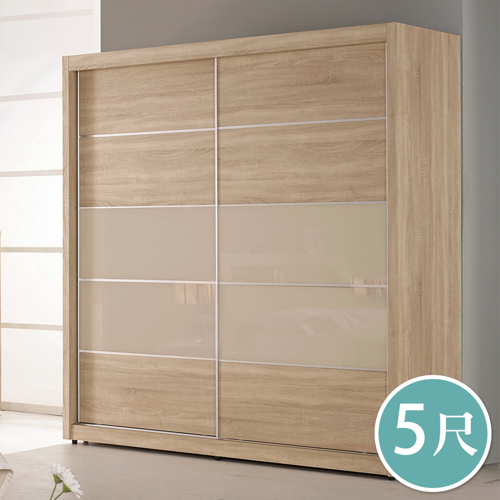 裴拉5尺推門/拉門衣櫃