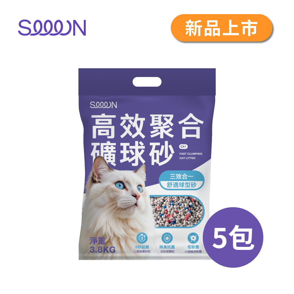 SEEEN｜高效聚合礦球砂CX1 3.8kg (5包/箱)