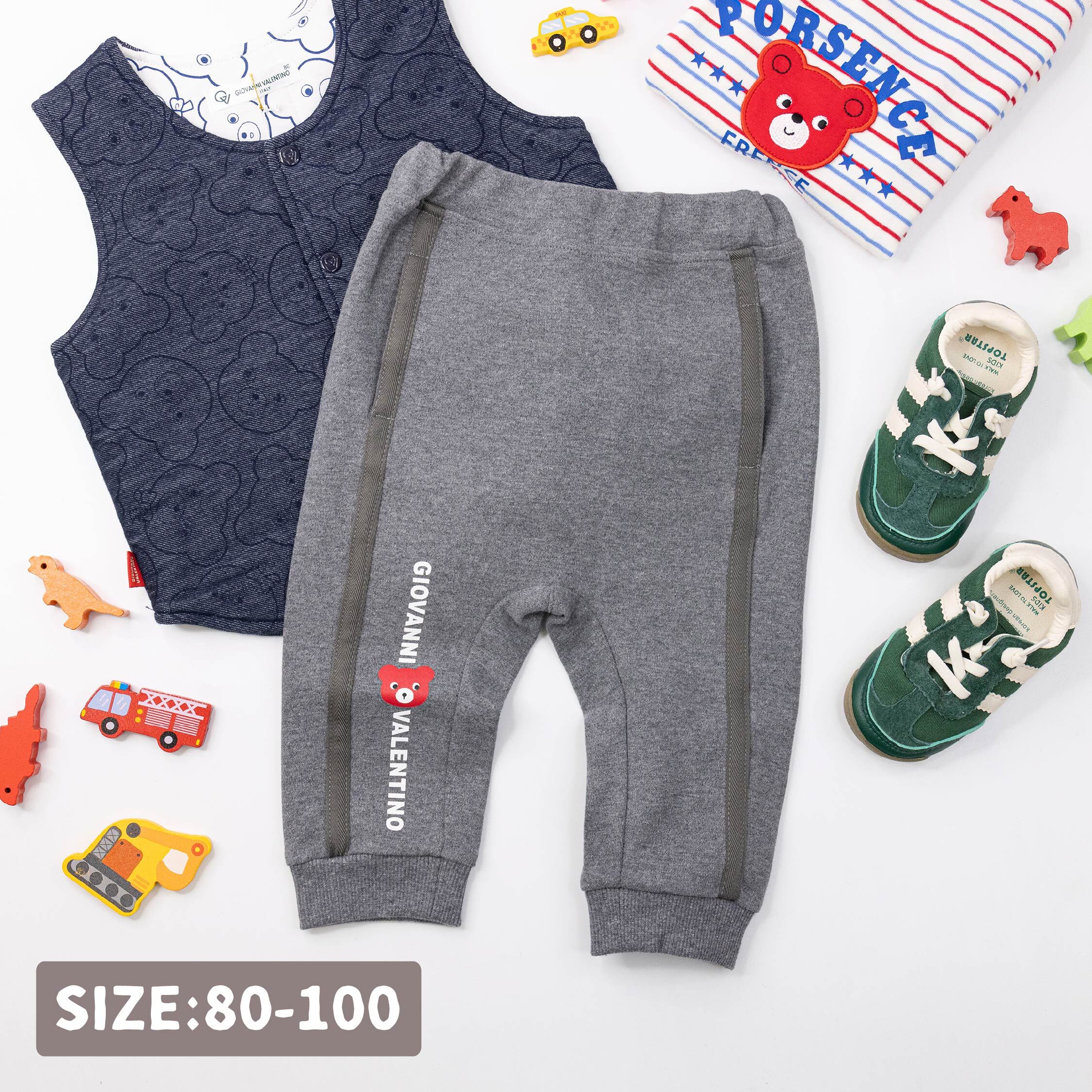 范侖鐵諾【32560】帥氣小熊織帶設計長褲