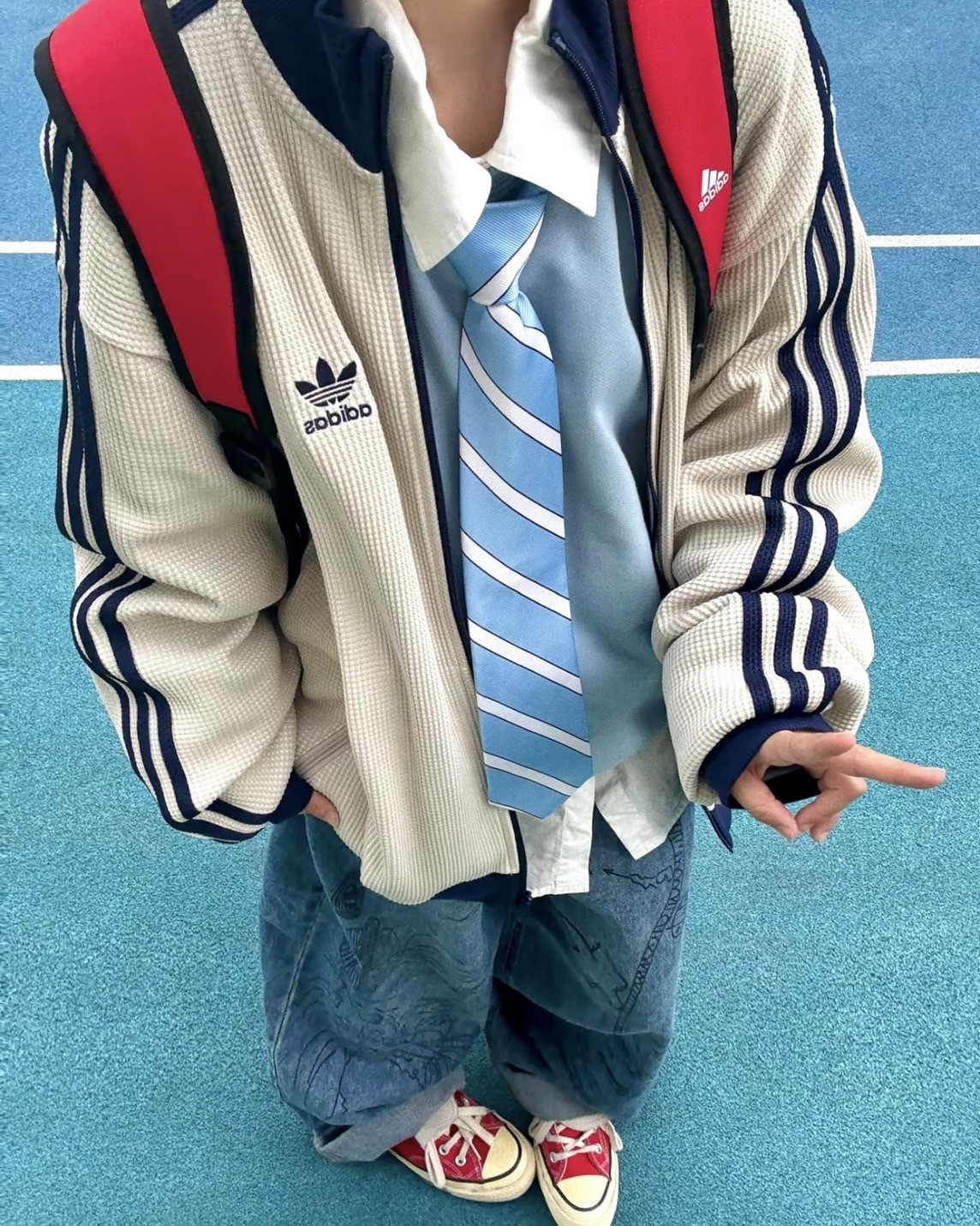 <秋冬新款>Adidas Originals Top KNIT SS25 TRACK 立領 針織 運動 華夫格 外套 3色