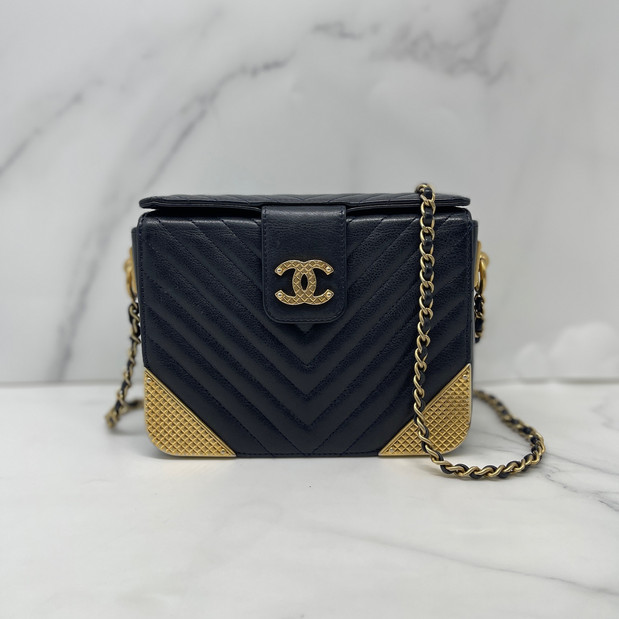 Chanel Rock The Corner Camera Bag (Navy )