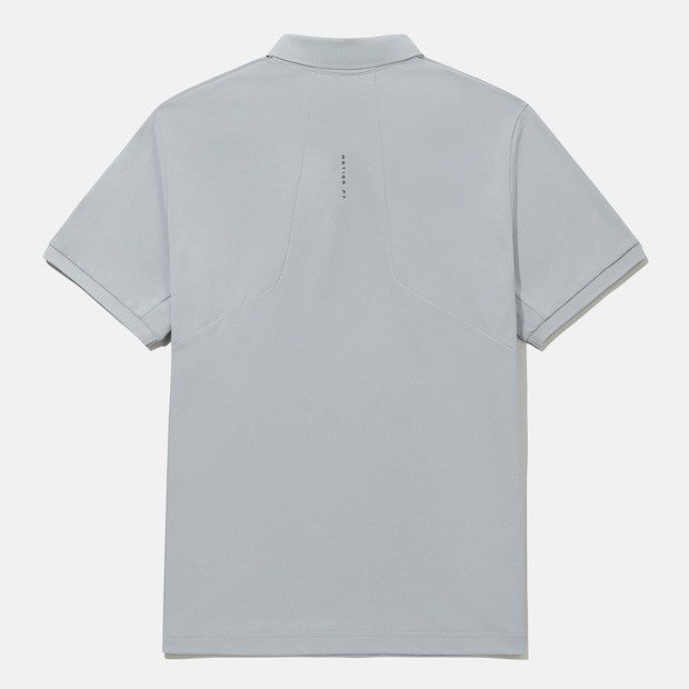 DESCENTE 迪桑特 經典小LOGO款 POLO襯衫 短袖 灰色