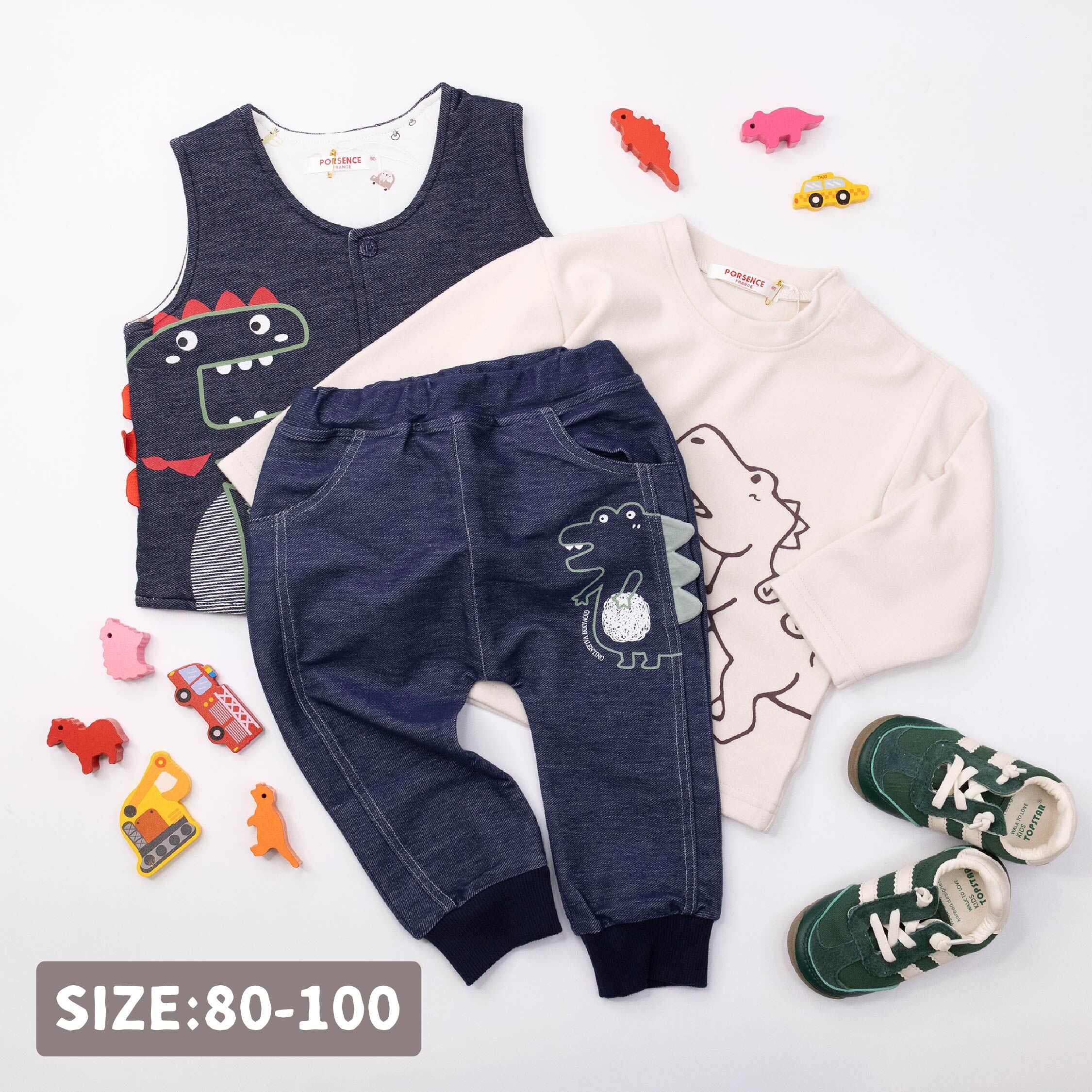 范侖鐵諾【32555】塗鴉鱷魚立體造型縮口褲