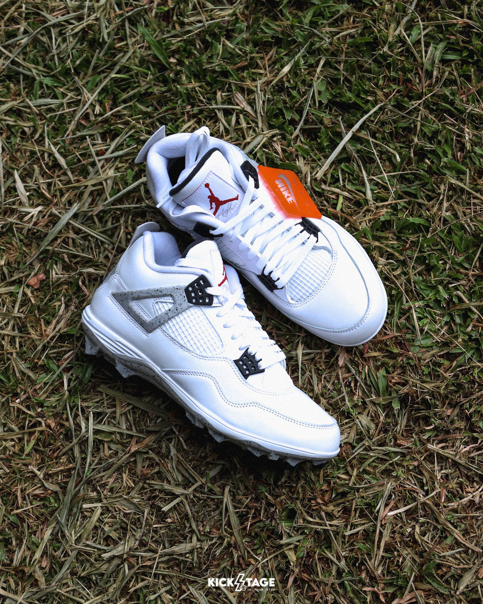 ［特價售出無退換］男鞋 NIKE AIR JORDAN 4 TD Cleat 'White Cement' 白水泥 膠釘 緩震 復古 籃球鞋【HQ0207-106】AJ4