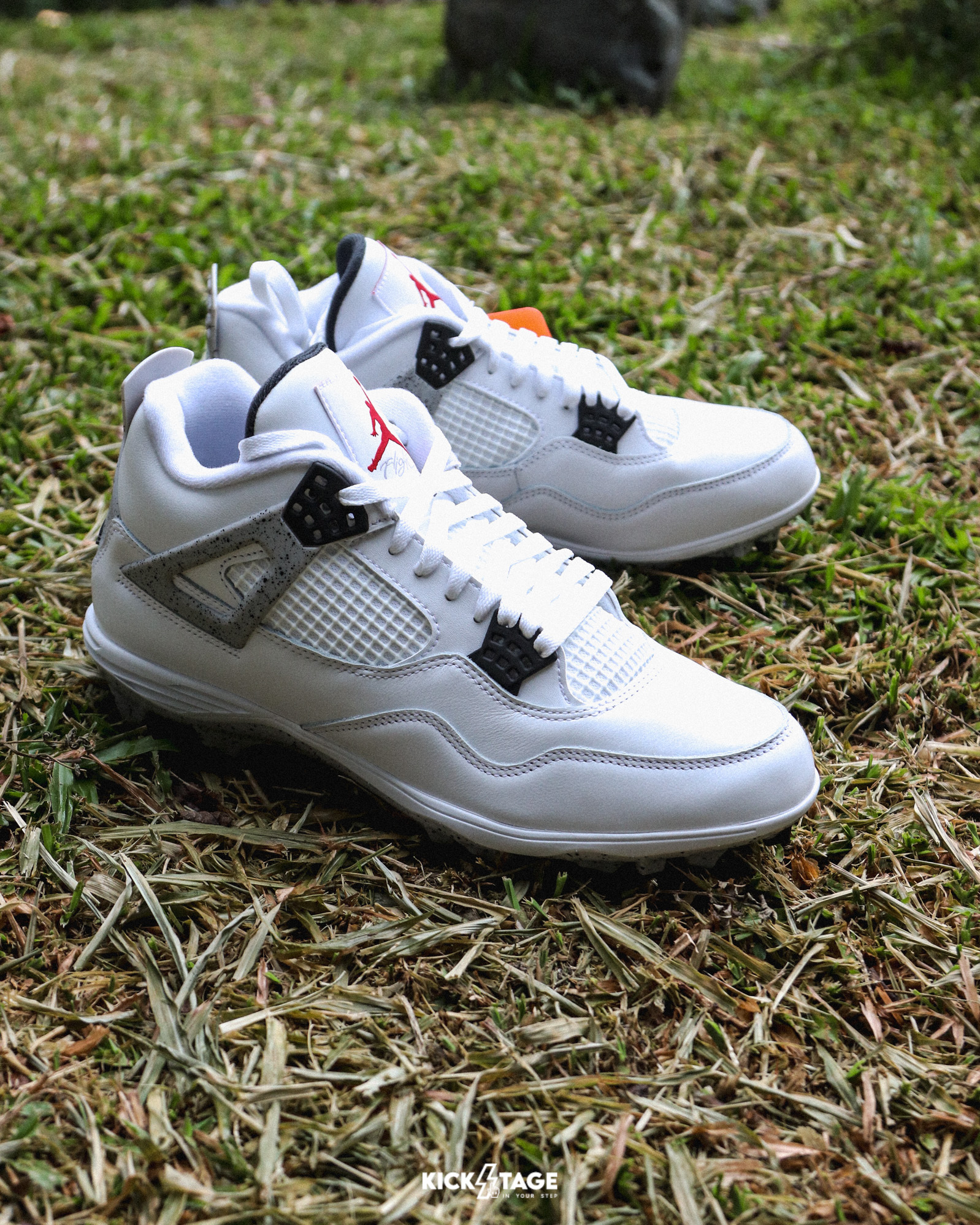 ［特價售出無退換］男鞋 NIKE AIR JORDAN 4 TD Cleat 'White Cement' 白水泥 膠釘 緩震 復古 籃球鞋【HQ0207-106】AJ4