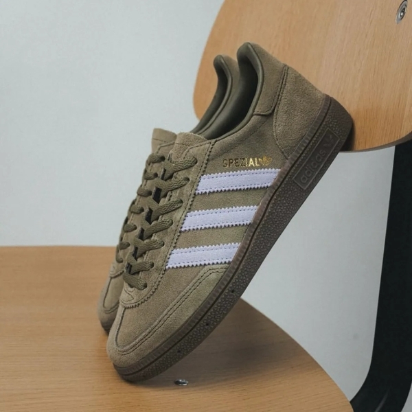 ADIDAS 休閒鞋 HANDBALL SPEZIAL 軍綠紫 麂皮 復古 德訓鞋 女 JI2650