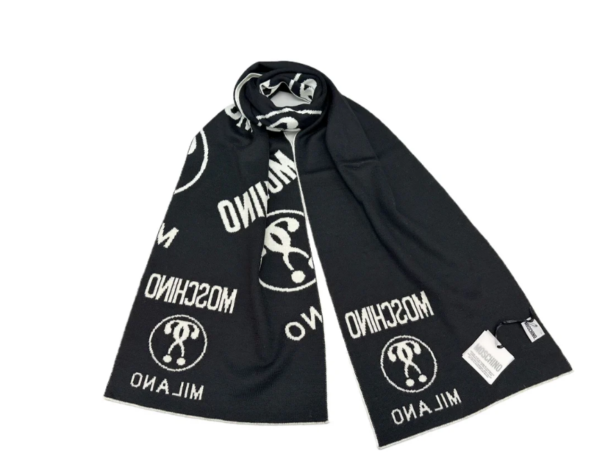 【直播】MOSCHINO LL090401 雙面圖案圍巾(50055)