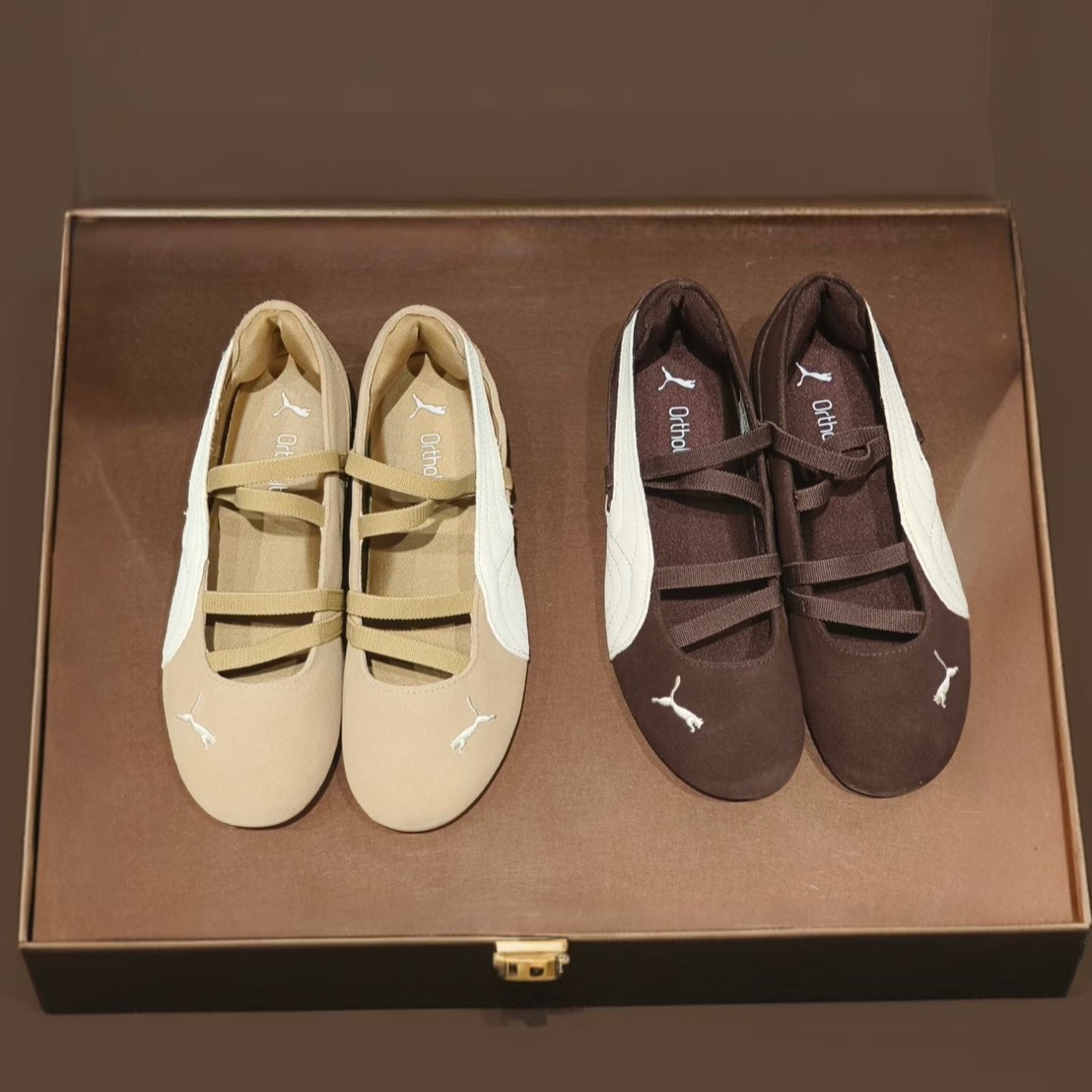 PUMA SPEEDCAT BALLET 美拉德 深棕色 奶茶卡其 麂皮 芭蕾鞋 瑪莉珍 女鞋 406758-02 406758-01