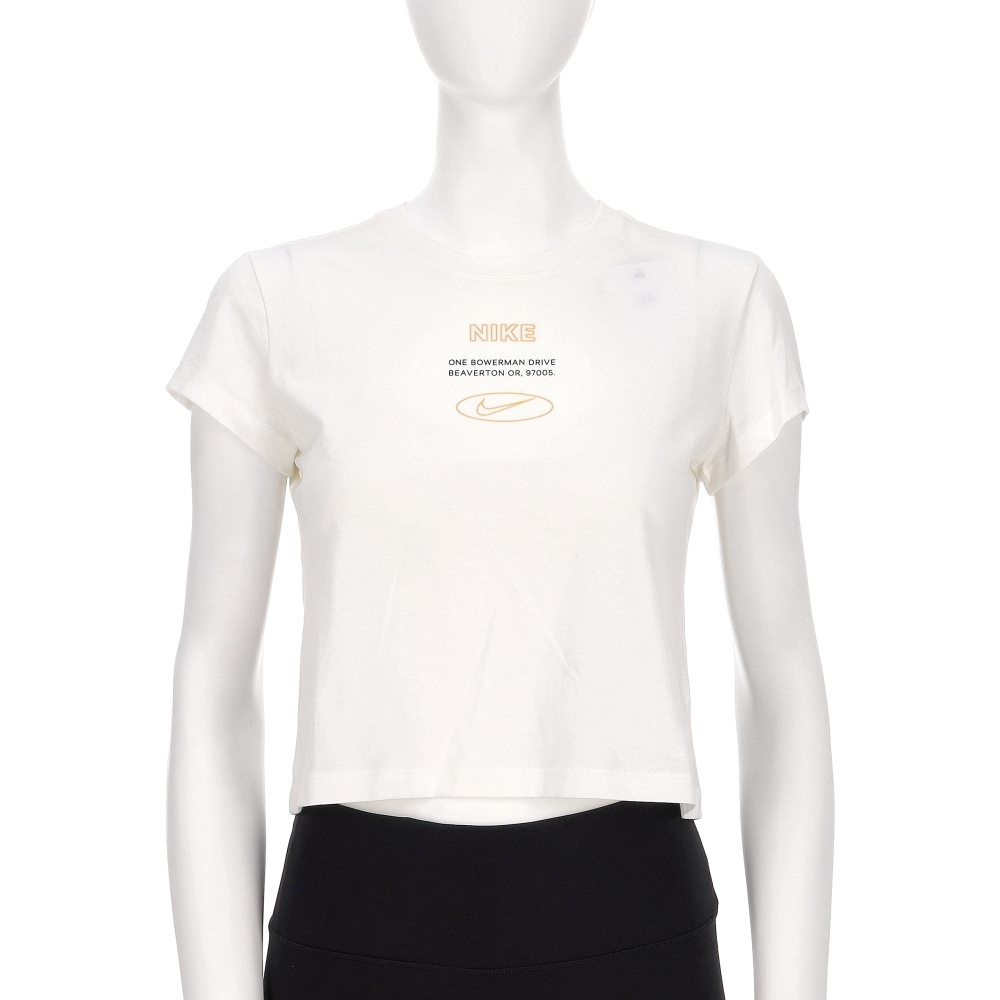 Nike As W Nsw Tee Classics+ Spd 女款 米色 短版 印花 短袖 IH8507-133