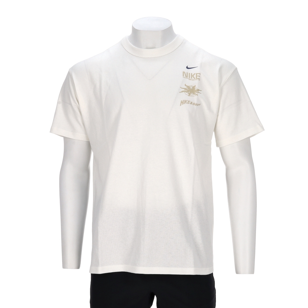 Nike As M Nsw Prem Ss Tee Gcel 男款 米白色 寬鬆 印花 短袖 IH8659-133