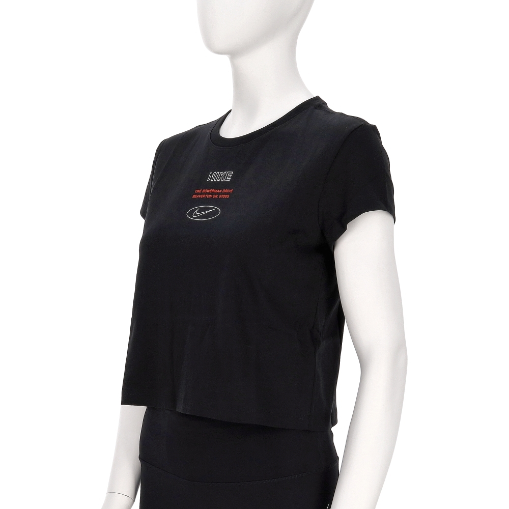 Nike As W Nsw Tee Classics+ Spd 女款 黑色 短版 印花 短袖 IH8507-010