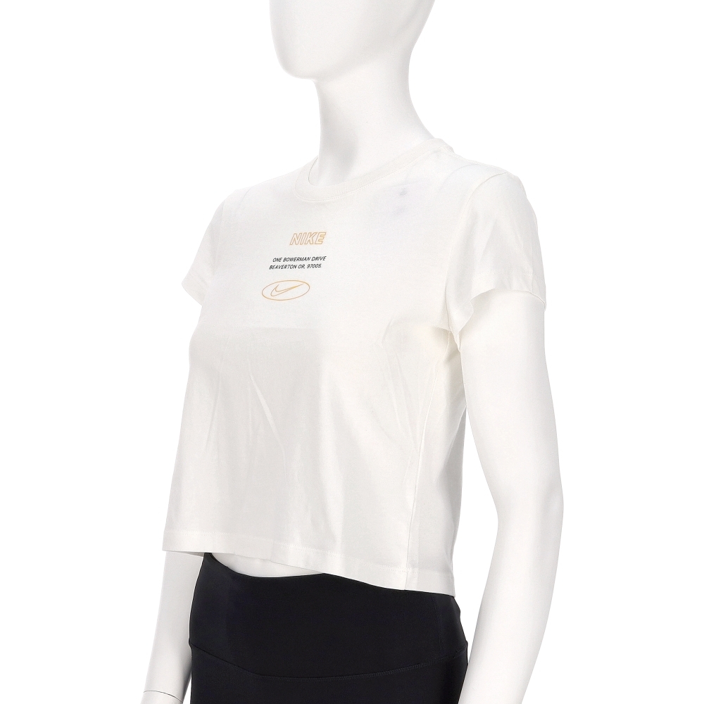 Nike As W Nsw Tee Classics+ Spd 女款 米色 短版 印花 短袖 IH8507-133