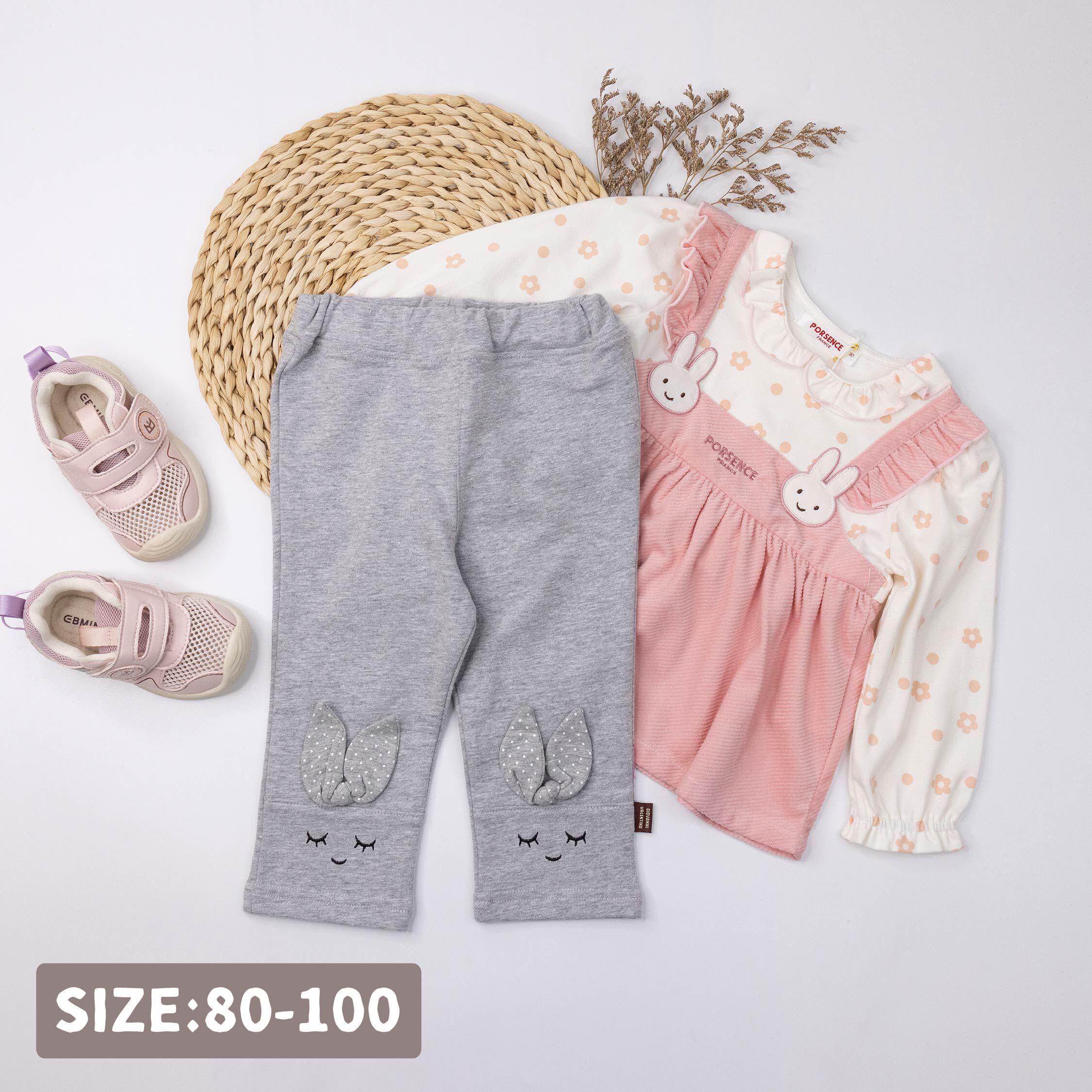 范侖鐵諾【32568】點點立體蝴蝶結造型棉質長褲