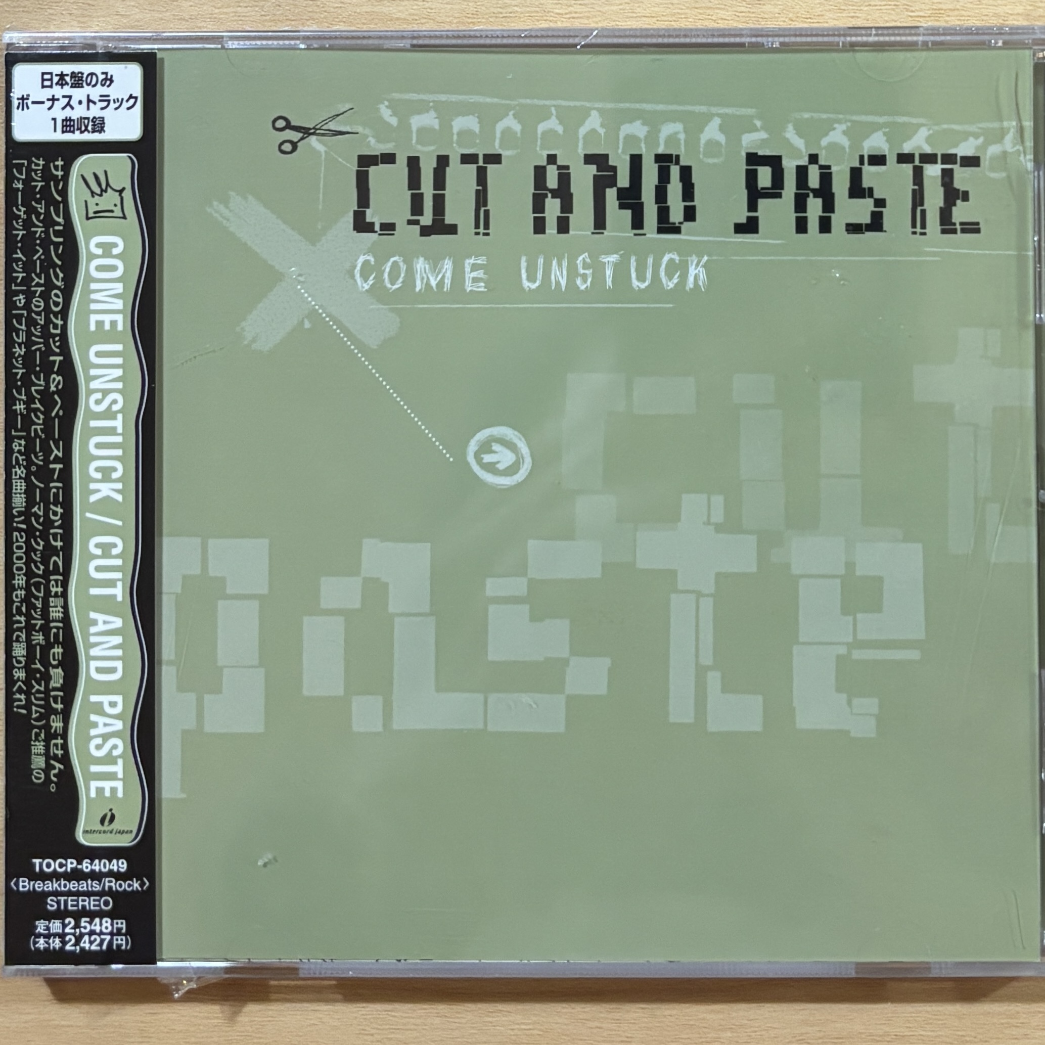 Cut And Paste《Come Unstuck》（日盤CD獨家加收一曲〈Forget It (Logical Toolbox Mix)〉）