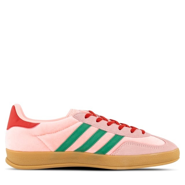 ADIDAS 休閒鞋 GAZELLE INDOOR 粉綠 天鵝絨 德訓鞋 女 JI2713