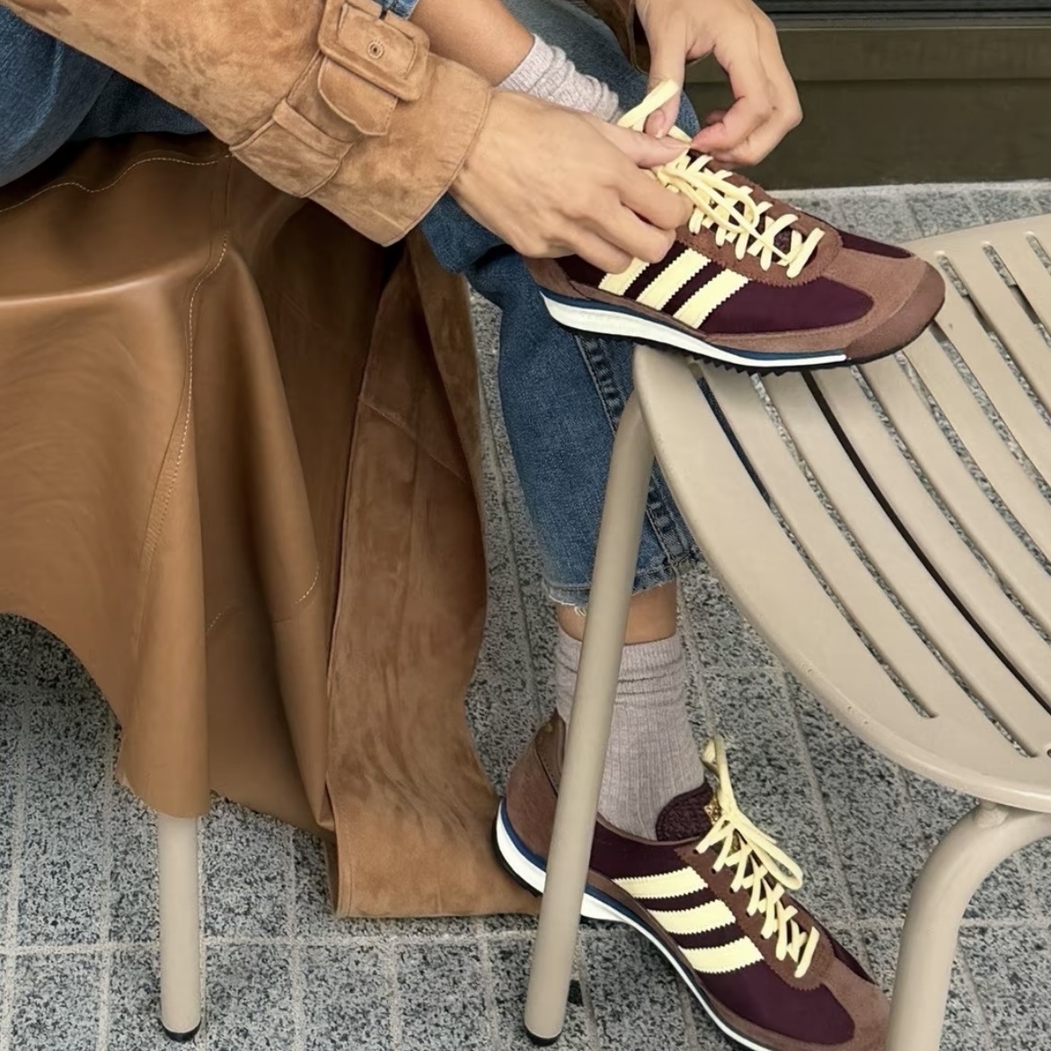 ADIDAS ORIGINALS SL72 OG 棕色咖啡 奶黃大地色 復古 麂皮 IE3425