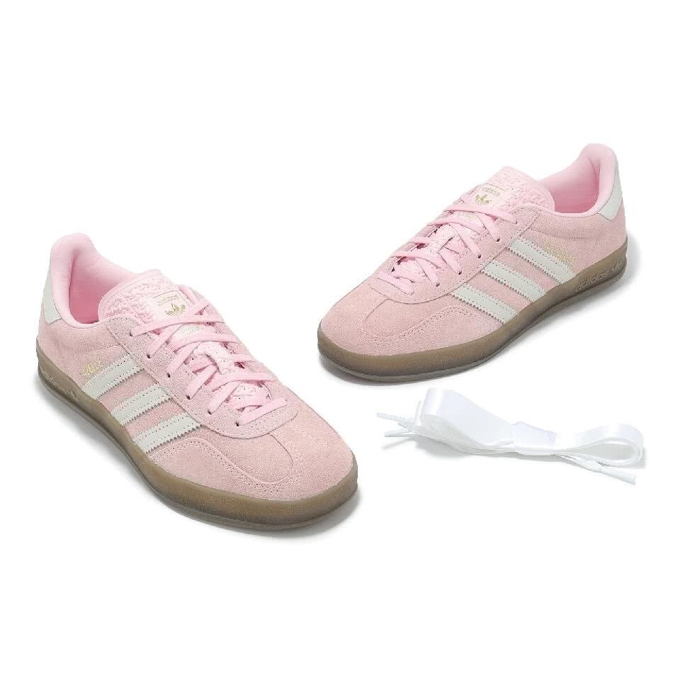 ADIDAS 休閒鞋 GAZELLE INDOOR 淺粉色 麂皮 德訓鞋 女 JI2716