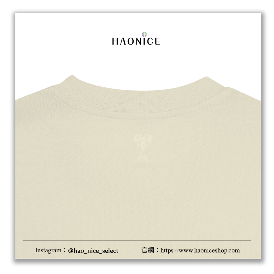 【HAO NICE】100%正品 AMI PARIS 法國精品🇫🇷三色刺繡LOGO圓領短袖 短T